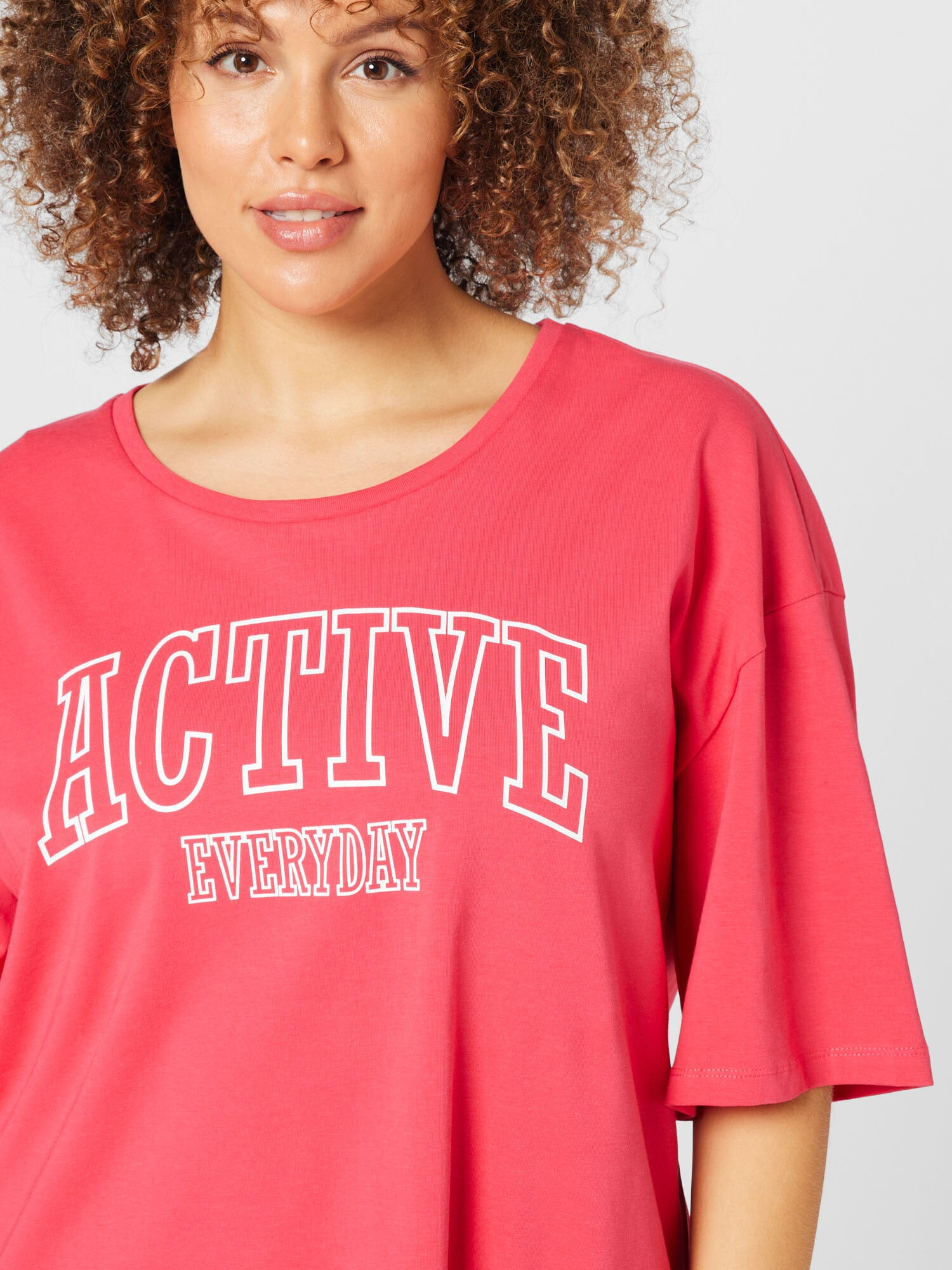 Active by Zizzi Tricou funcțional 'ANING' roz / alb - Pled.ro