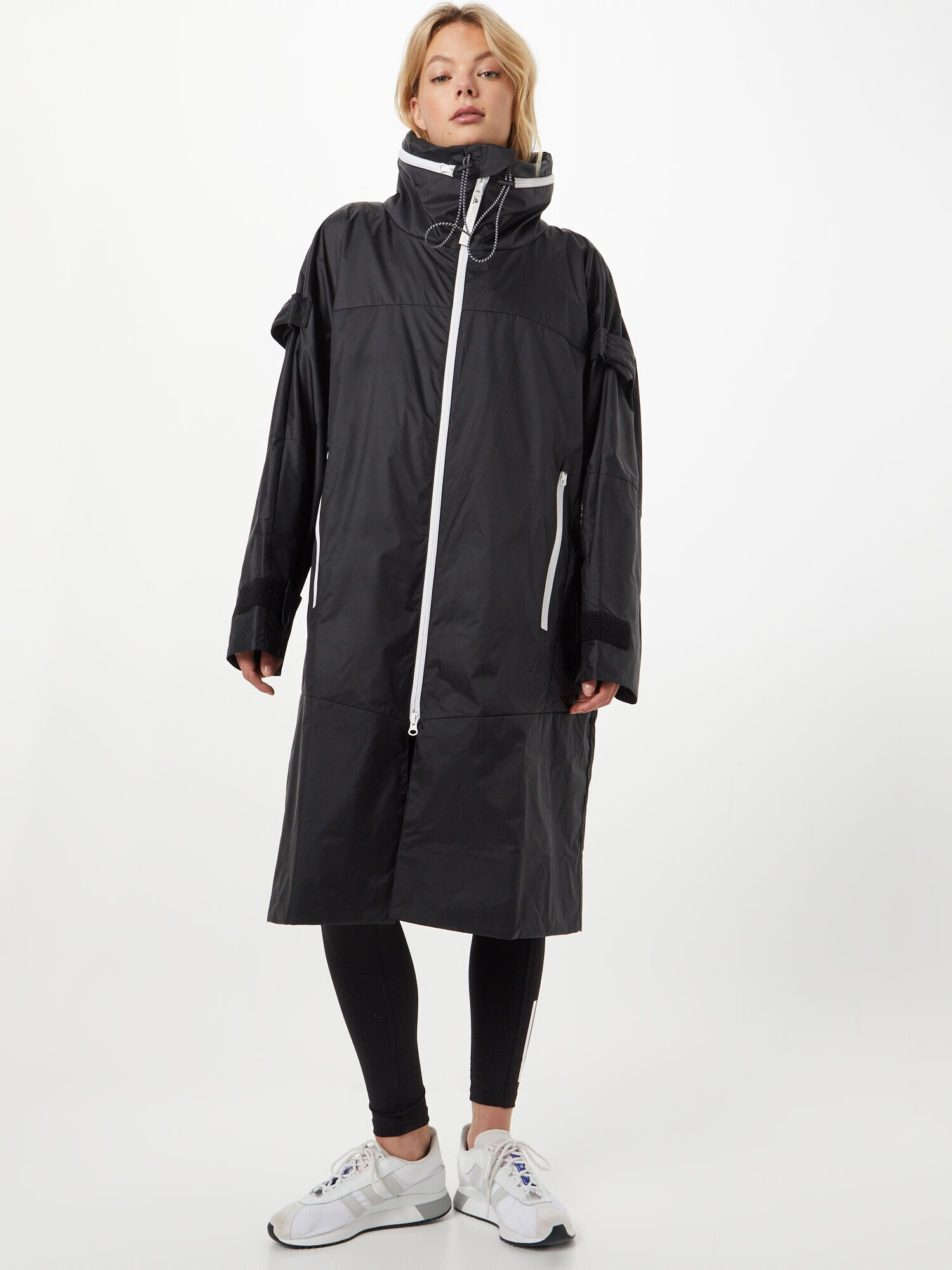 ADIDAS BY STELLA MCCARTNEY Geacă outdoor negru / alb - Pled.ro