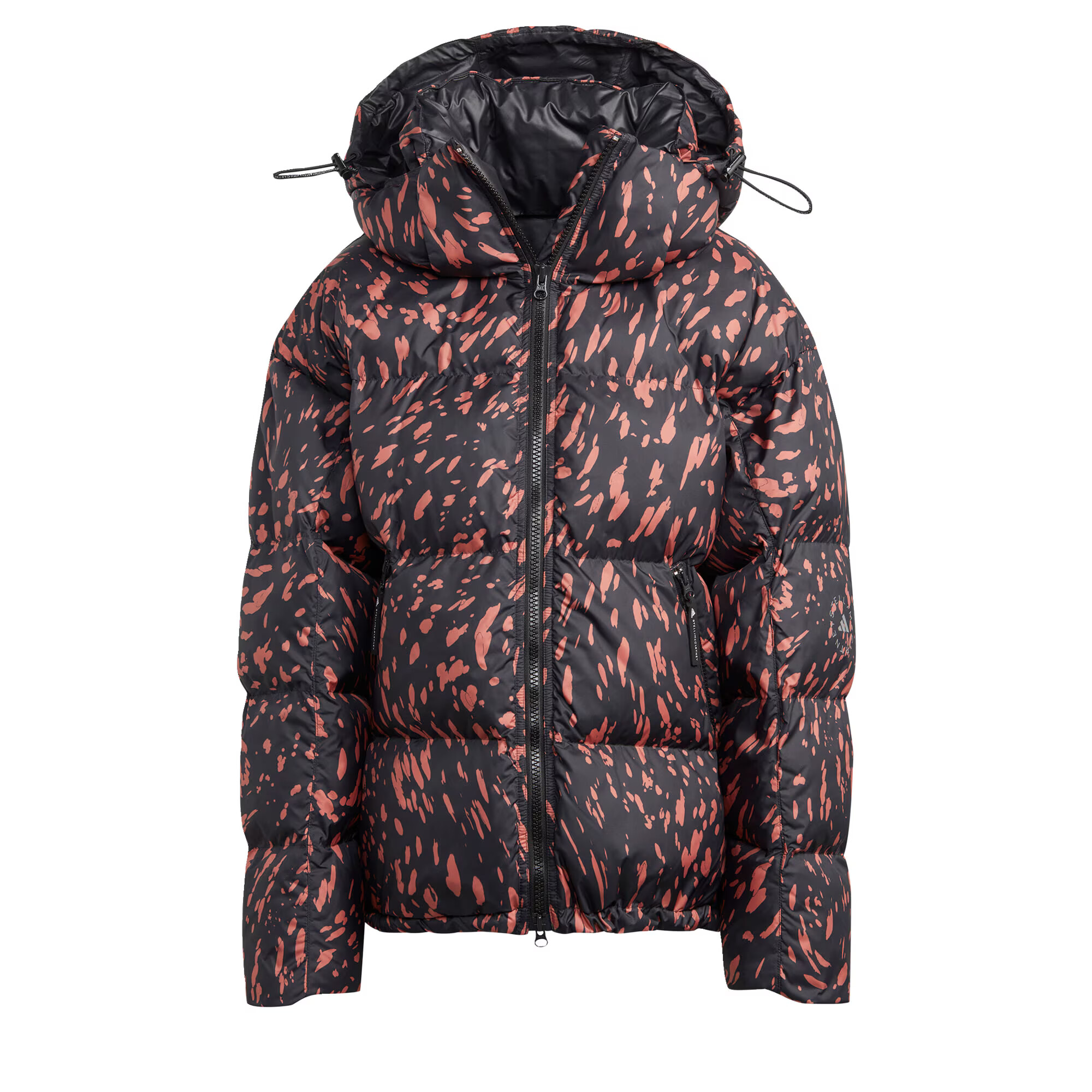 ADIDAS BY STELLA MCCARTNEY Geacă outdoor 'Mid- Printed Padded' portocaliu somon / negru - Pled.ro