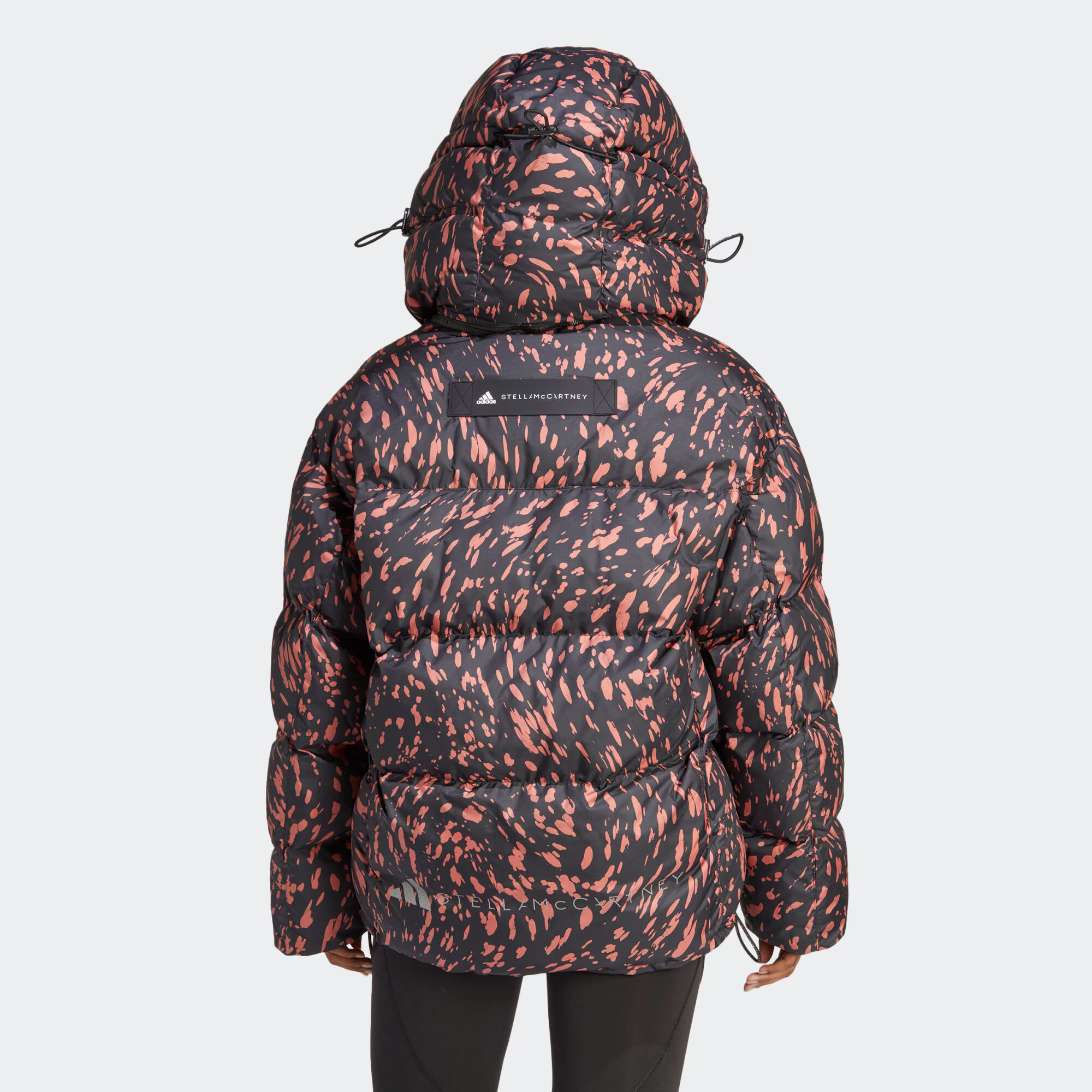 ADIDAS BY STELLA MCCARTNEY Geacă outdoor 'Mid- Printed Padded' portocaliu somon / negru - Pled.ro