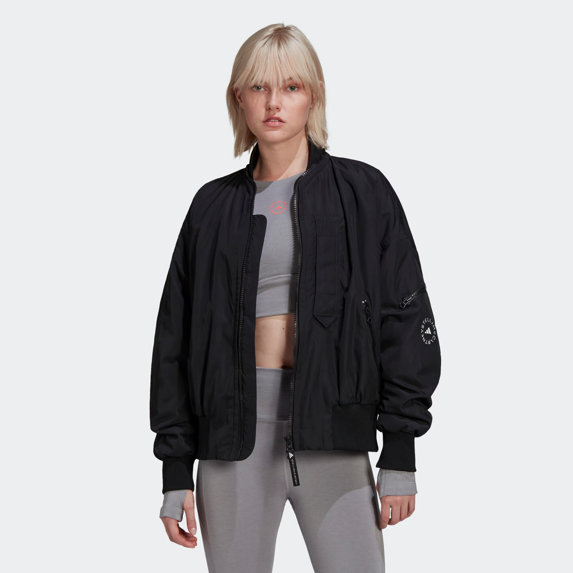 ADIDAS BY STELLA MCCARTNEY Geacă sport negru / alb - Pled.ro