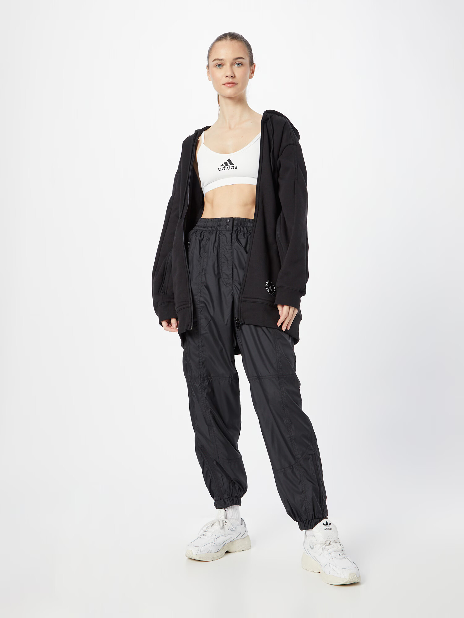 ADIDAS BY STELLA MCCARTNEY Jachetă fleece funcțională 'Truestrength 3-In-1' negru / alb - Pled.ro