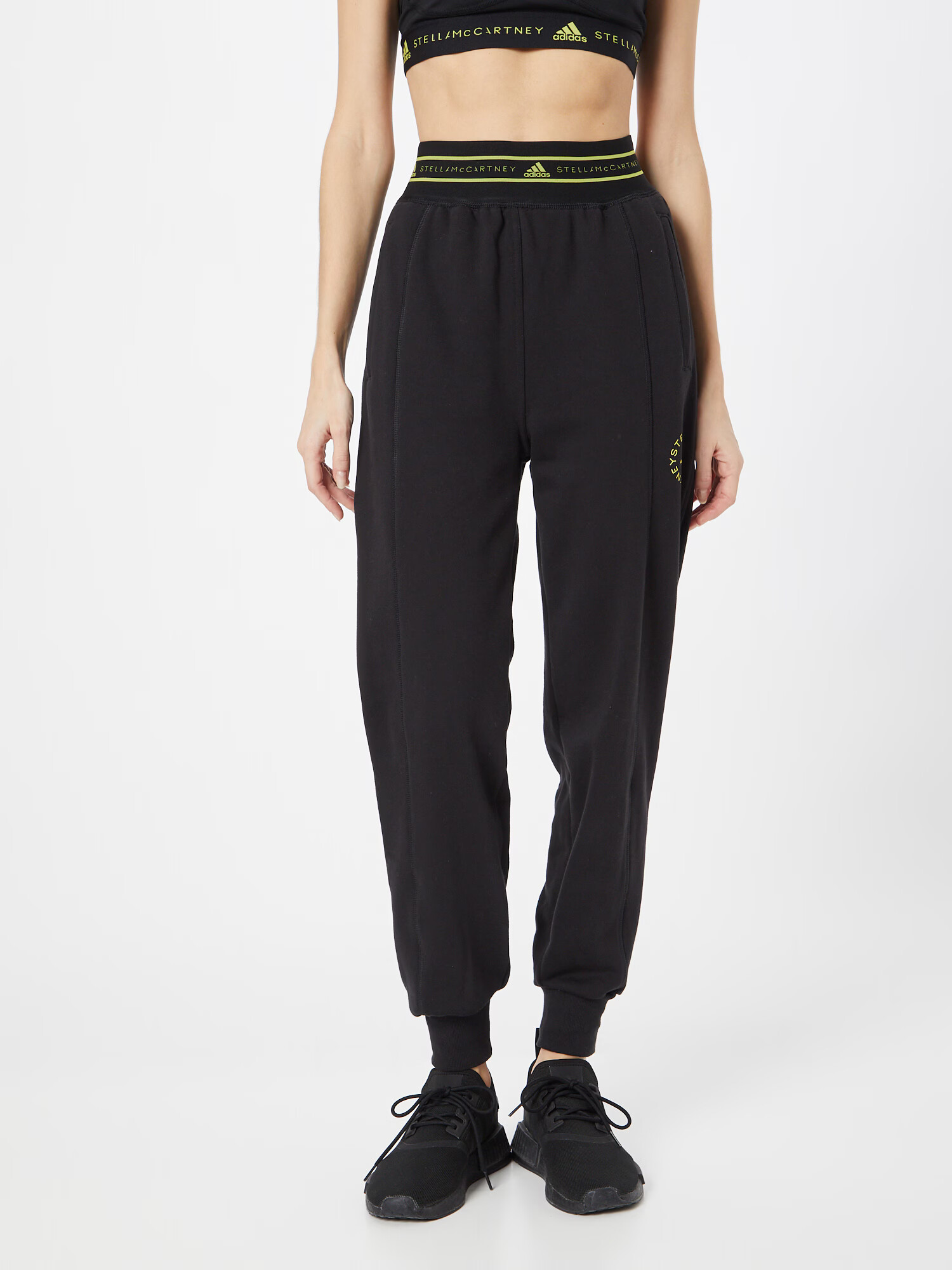 ADIDAS BY STELLA MCCARTNEY Pantaloni sport galben lămâie / negru - Pled.ro