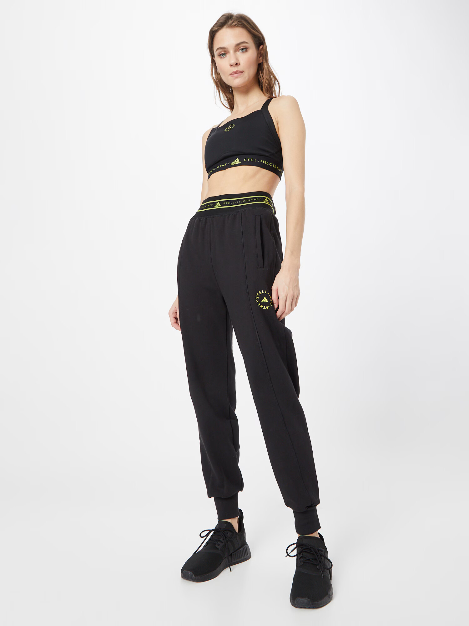 ADIDAS BY STELLA MCCARTNEY Pantaloni sport galben lămâie / negru - Pled.ro