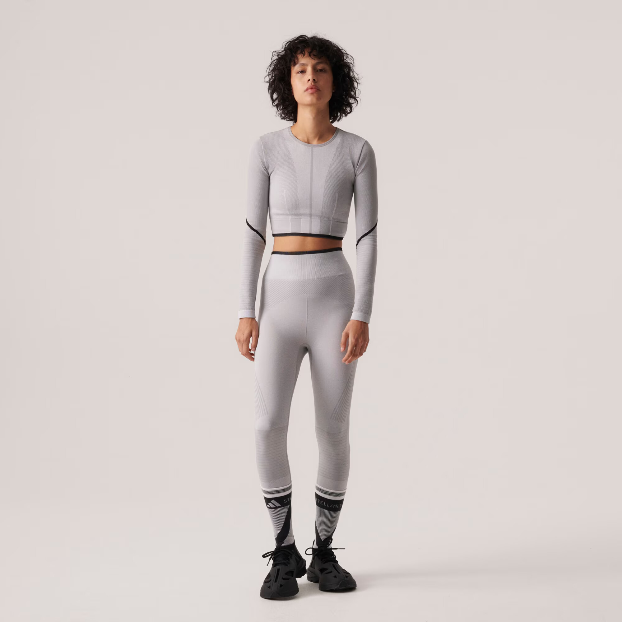 ADIDAS BY STELLA MCCARTNEY Pantaloni sport 'Truestrength' gri / negru - Pled.ro