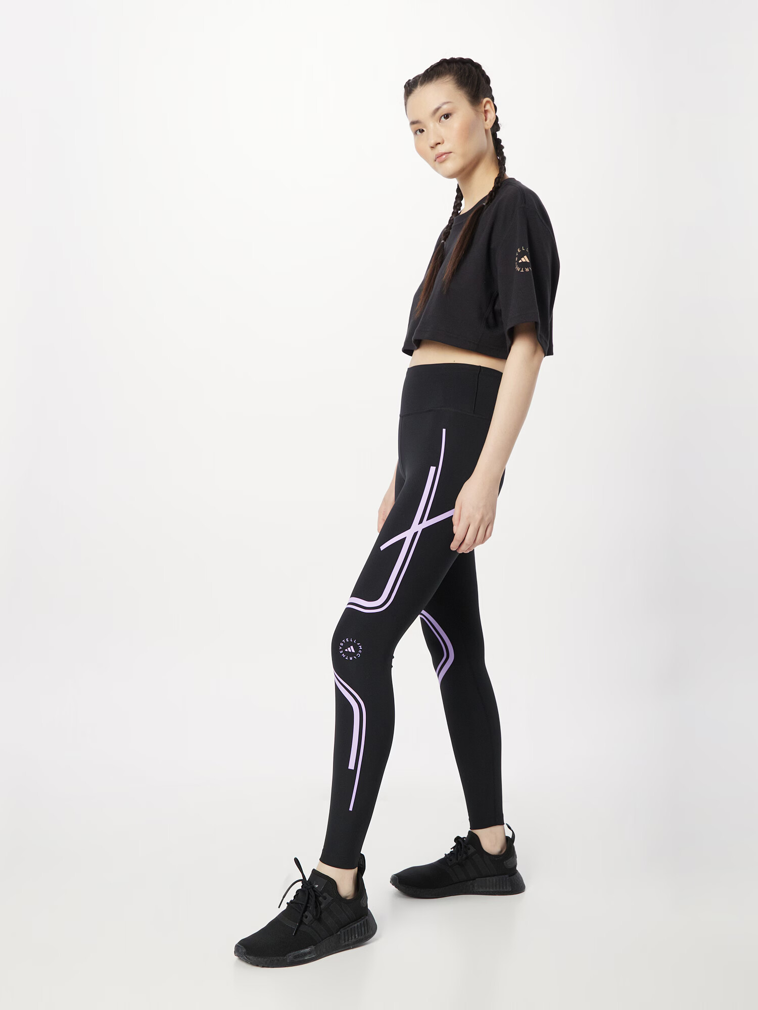 ADIDAS BY STELLA MCCARTNEY Pantaloni sport 'Truepace' mov pastel / negru - Pled.ro