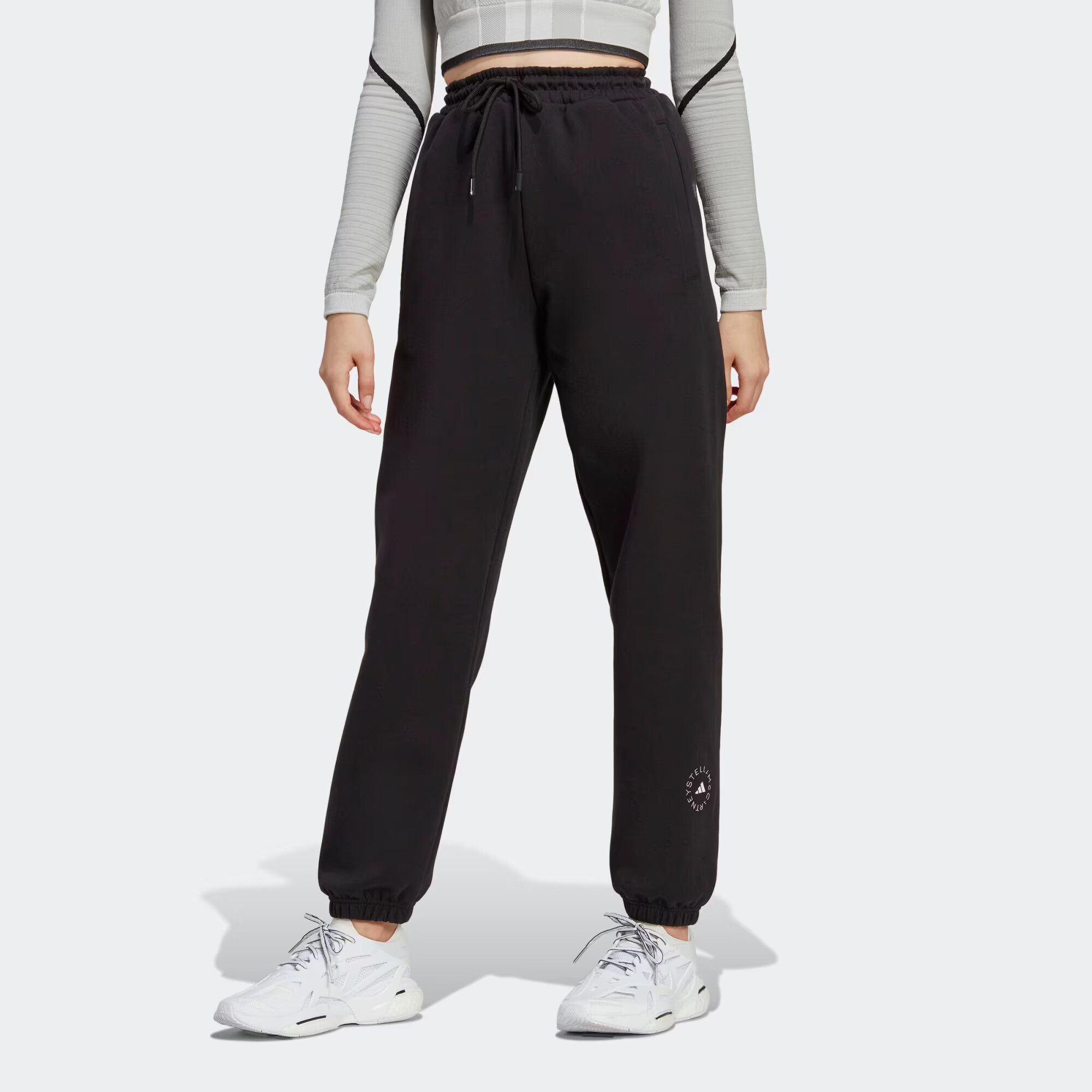 ADIDAS BY STELLA MCCARTNEY Pantaloni sport negru / alb - Pled.ro