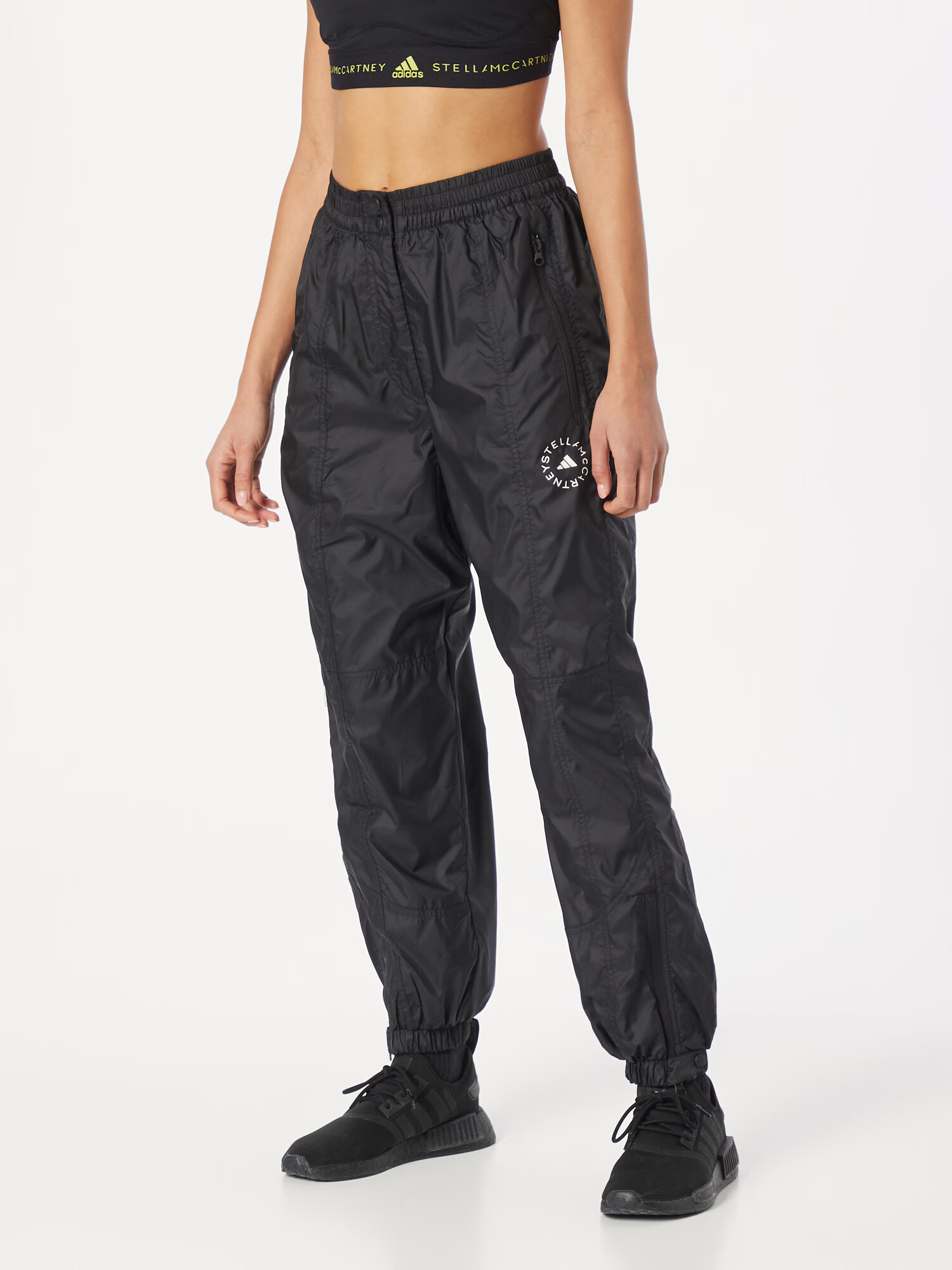 ADIDAS BY STELLA MCCARTNEY Pantaloni sport 'Lined Winter' negru / alb - Pled.ro