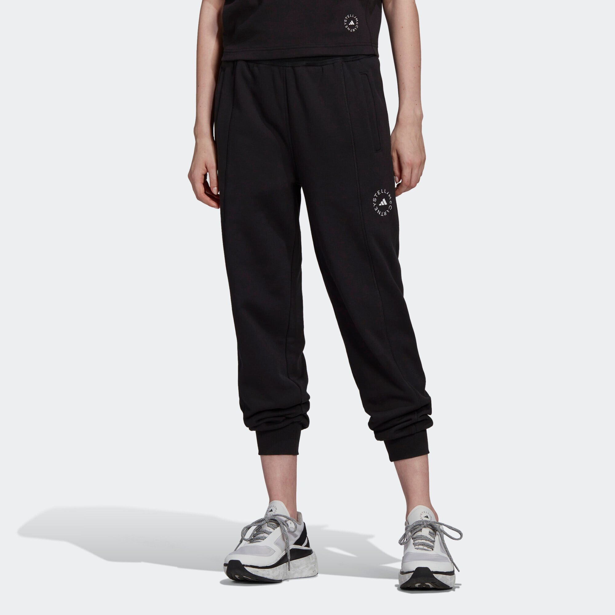 ADIDAS BY STELLA MCCARTNEY Pantaloni sport negru / alb - Pled.ro