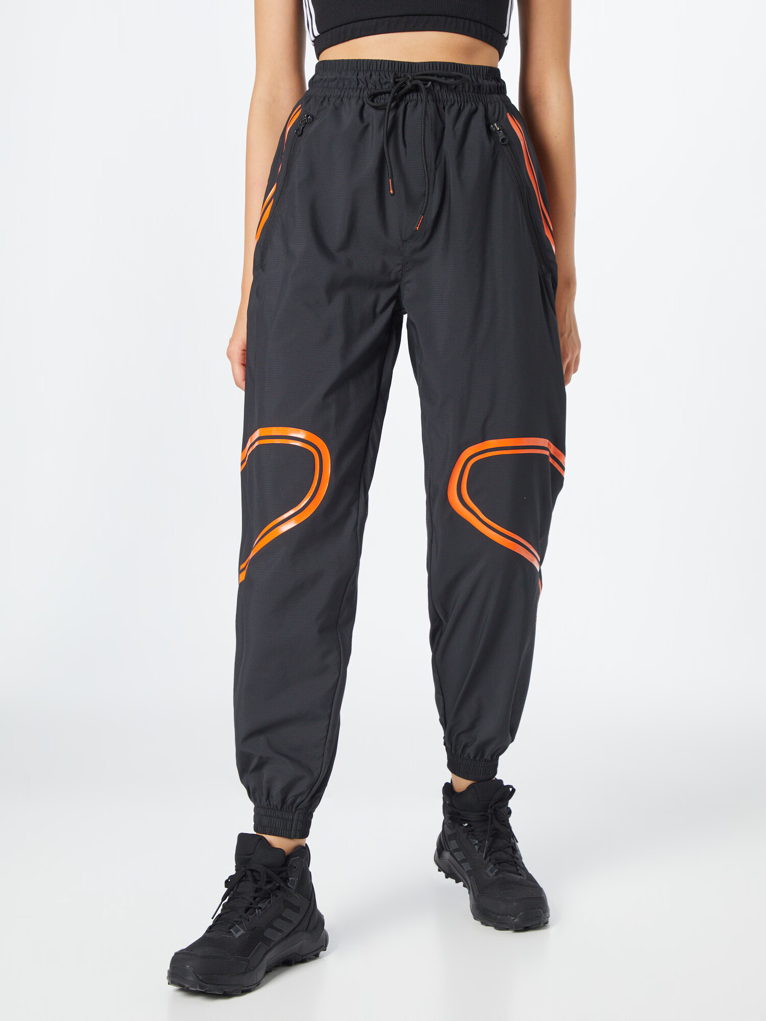 ADIDAS BY STELLA MCCARTNEY Pantaloni sport 'TruePace' portocaliu / negru - Pled.ro