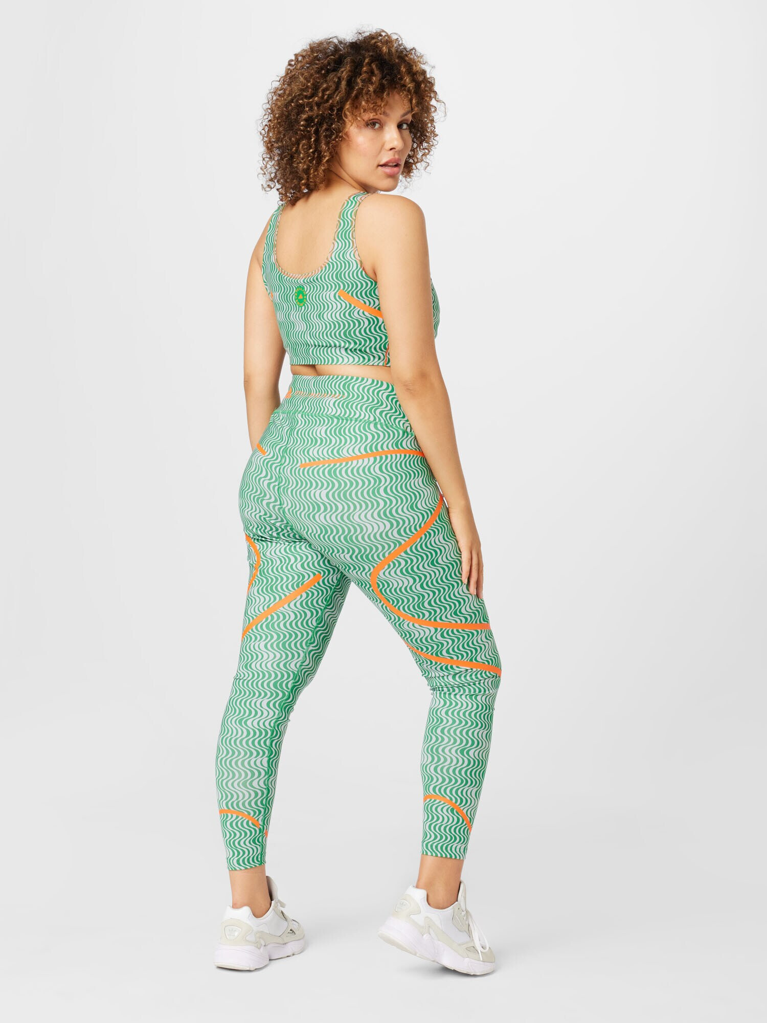 ADIDAS BY STELLA MCCARTNEY Pantaloni sport 'Truepurpose Printed' verde iarbă / portocaliu / alb - Pled.ro