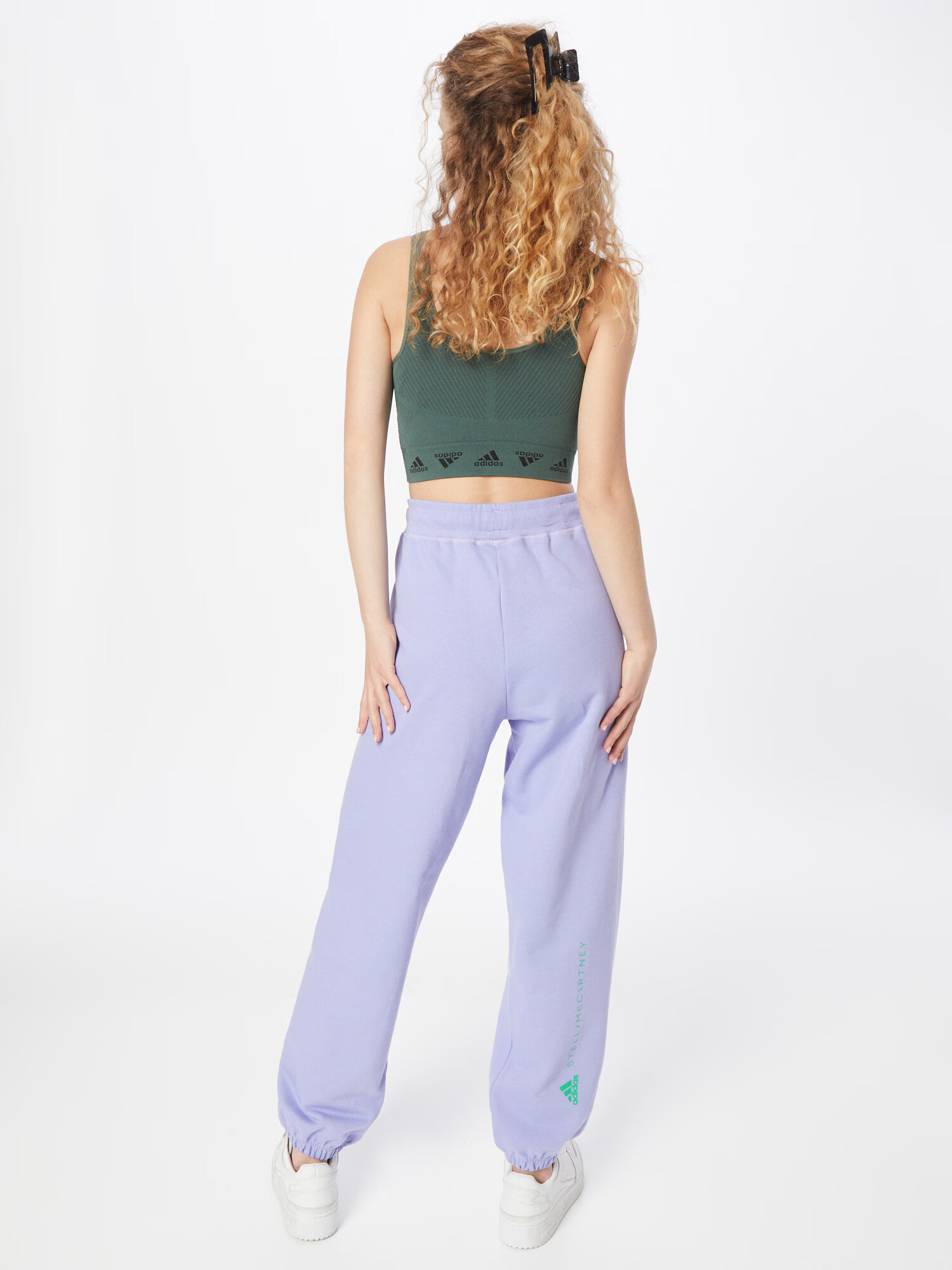 ADIDAS BY STELLA MCCARTNEY Pantaloni sport verde / mov deschis / negru / alb - Pled.ro