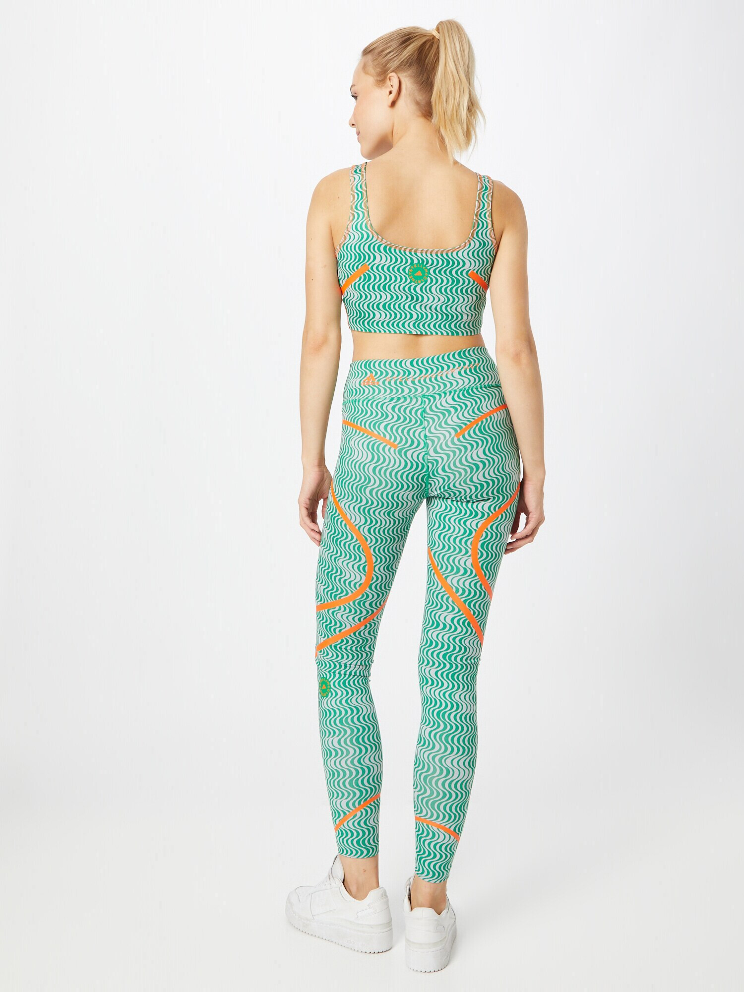 ADIDAS BY STELLA MCCARTNEY Pantaloni sport 'Truepurpose Printed' verde / portocaliu / alb - Pled.ro