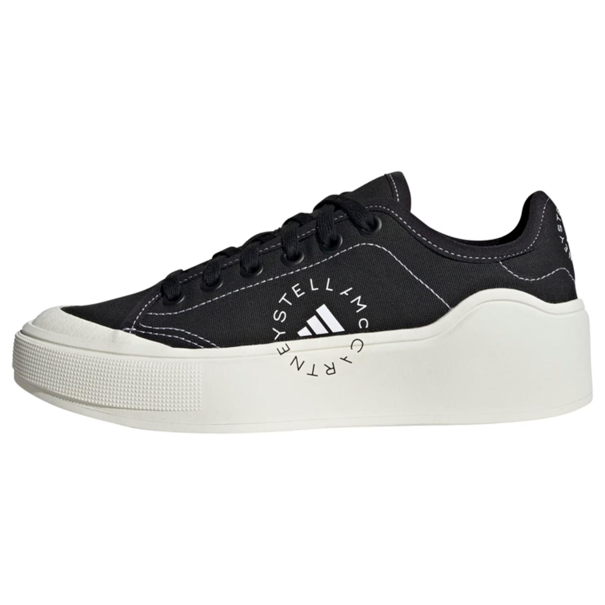 ADIDAS BY STELLA MCCARTNEY Pantofi sport 'Court' negru / alb - Pled.ro