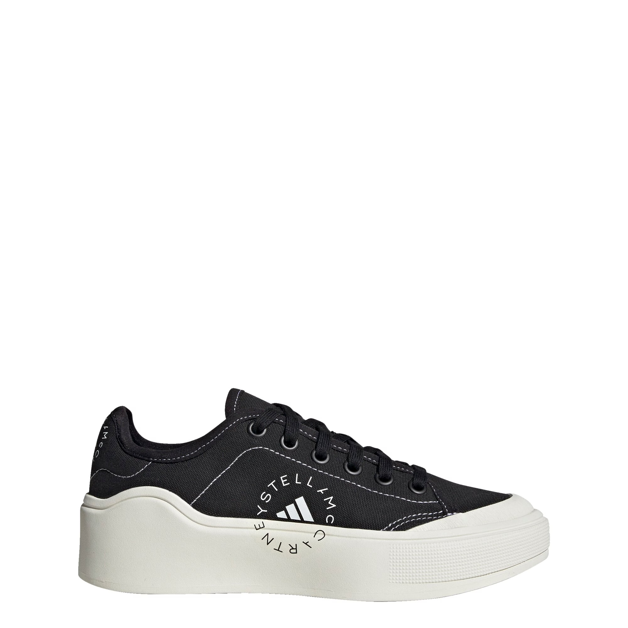 ADIDAS BY STELLA MCCARTNEY Pantofi sport 'Court' negru / alb - Pled.ro