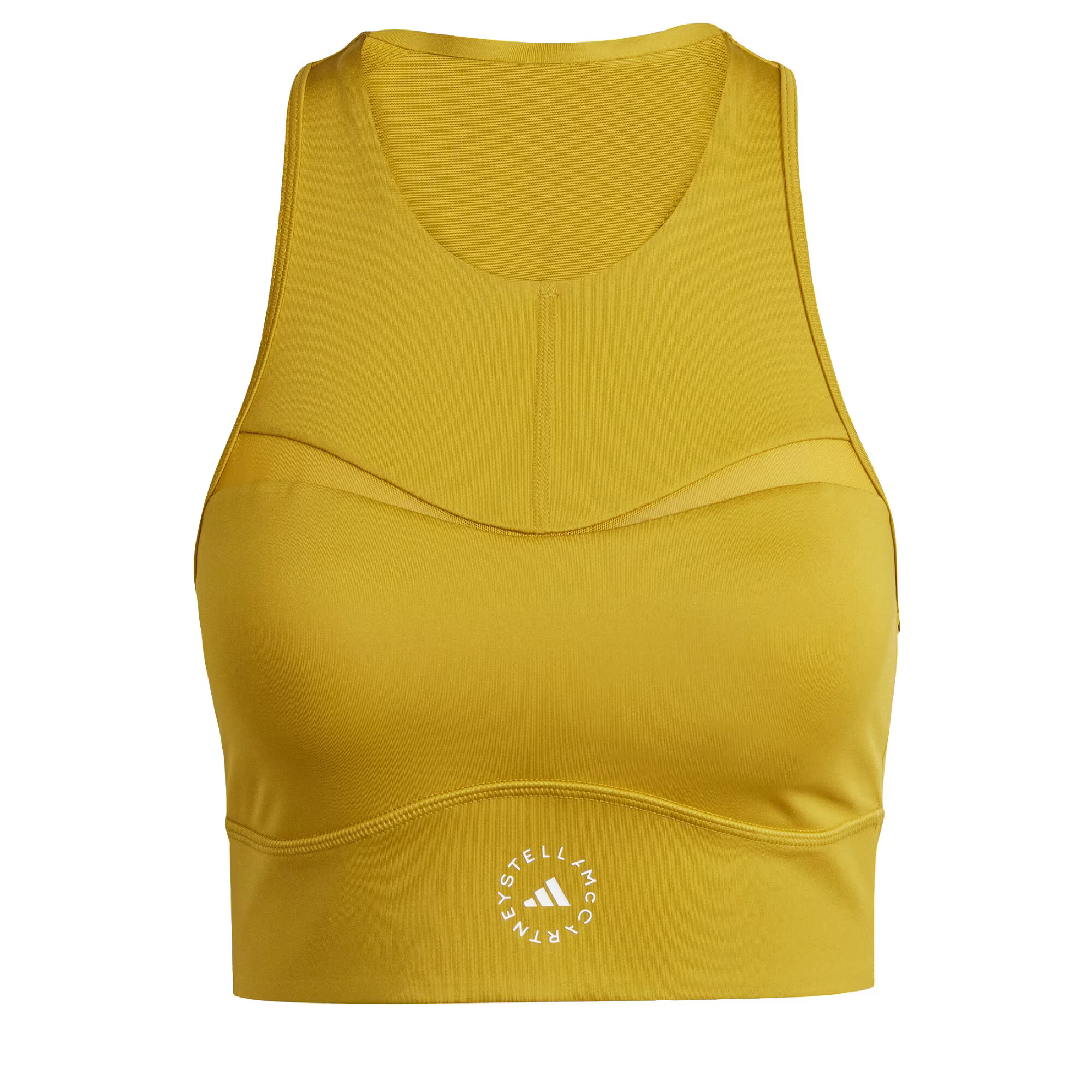 ADIDAS BY STELLA MCCARTNEY Sport top galben muștar / alb - Pled.ro