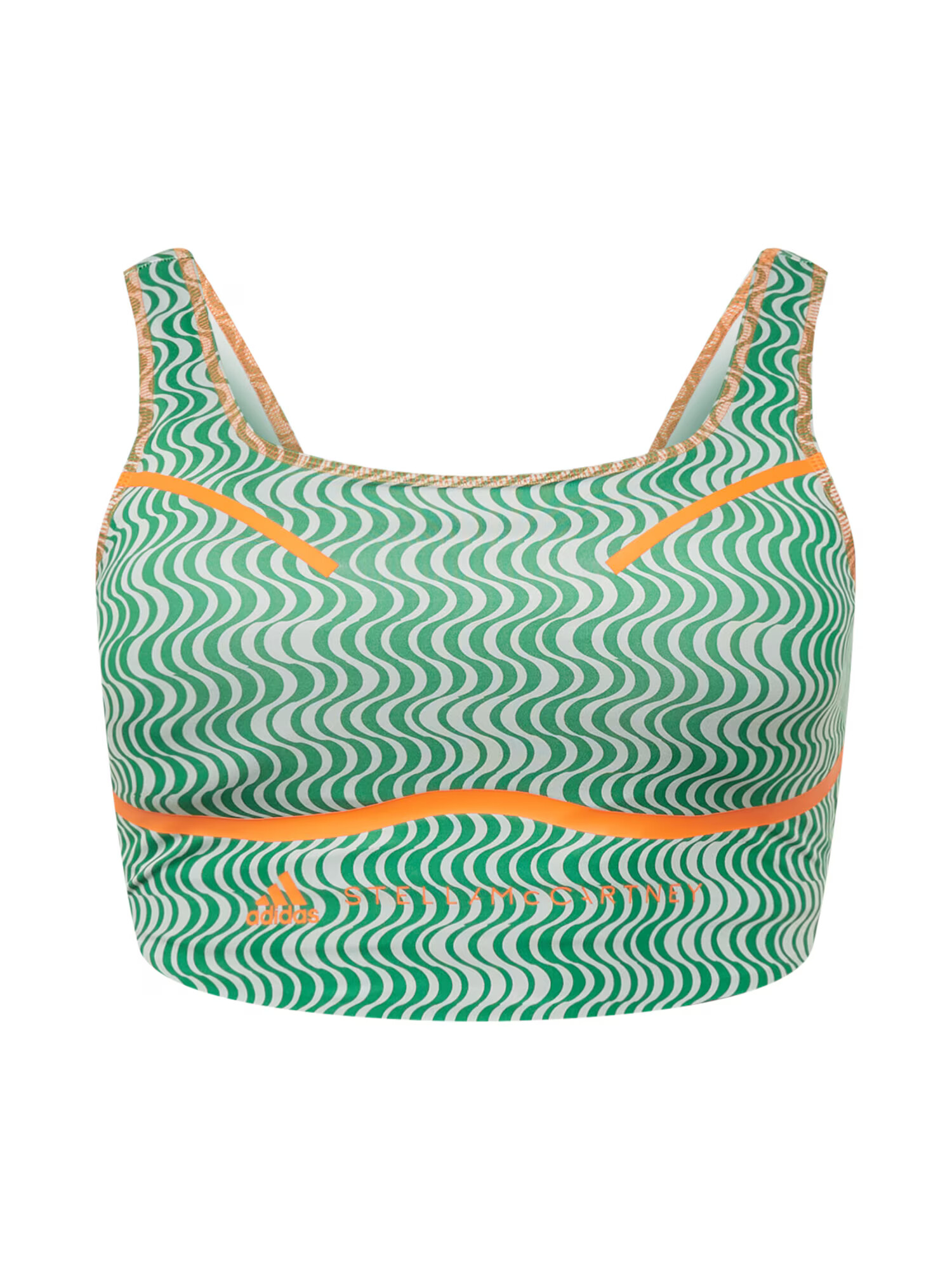 ADIDAS BY STELLA MCCARTNEY Sport top 'Truepurpose Printed ' verde / portocaliu / alb - Pled.ro