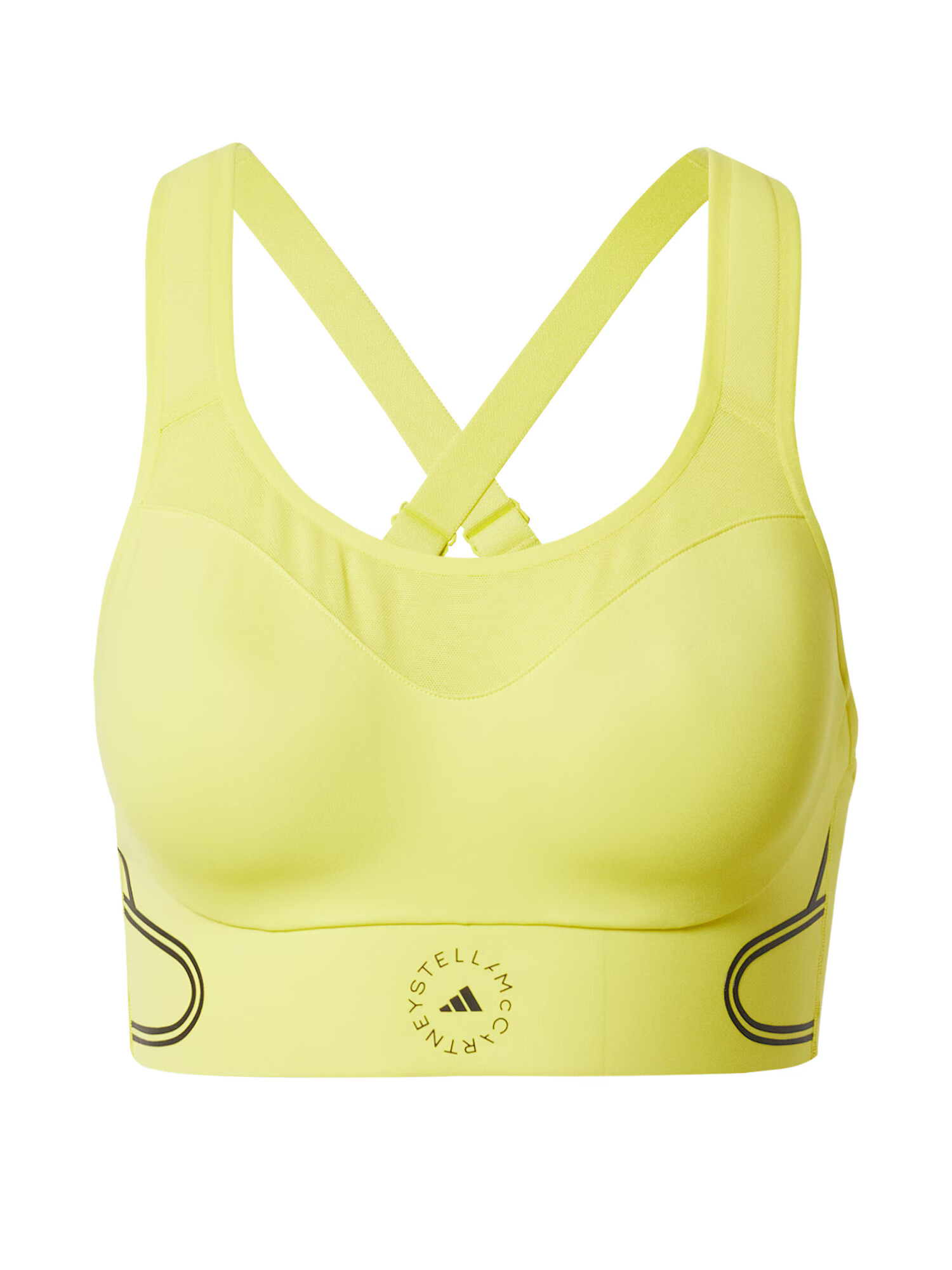 ADIDAS BY STELLA MCCARTNEY Sutien sport galben citron / negru - Pled.ro