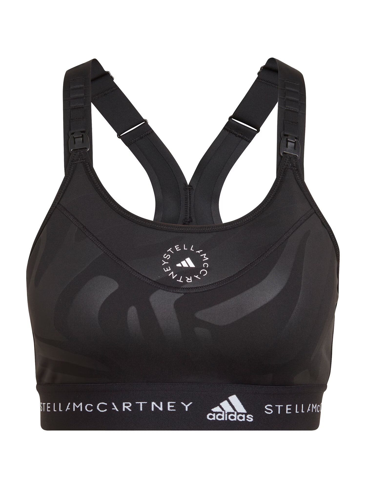 ADIDAS BY STELLA MCCARTNEY Sutien sport 'High Support ' negru / alb - Pled.ro