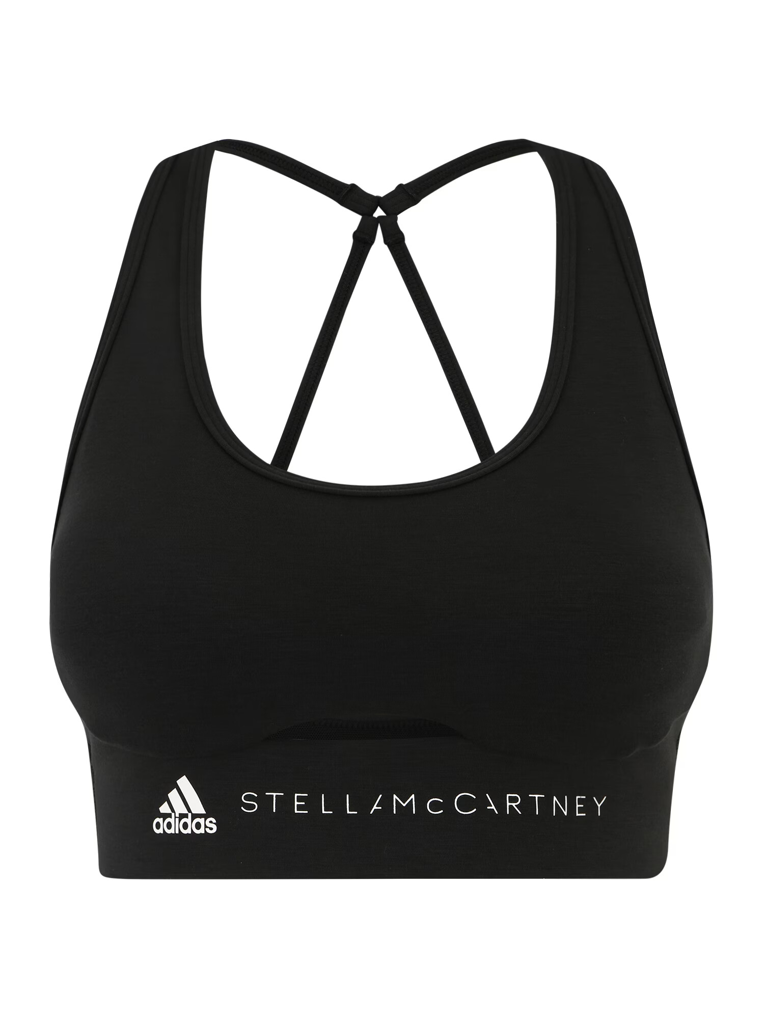 ADIDAS BY STELLA MCCARTNEY Sutien sport 'Truestrength Medium-Support' negru / alb - Pled.ro