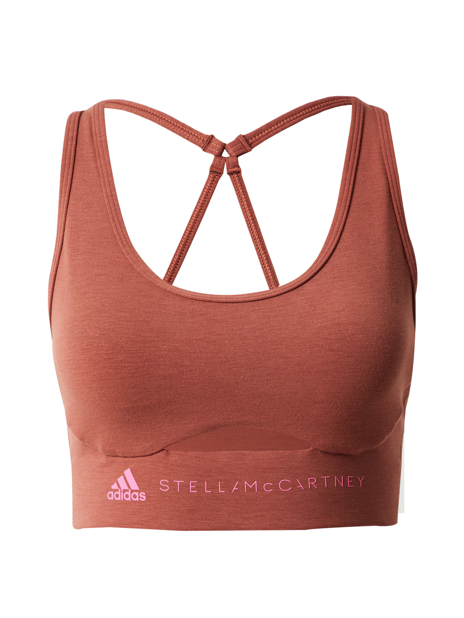 ADIDAS BY STELLA MCCARTNEY Sutien sport 'Truestrength Medium-Support' roz / roșu ruginiu - Pled.ro