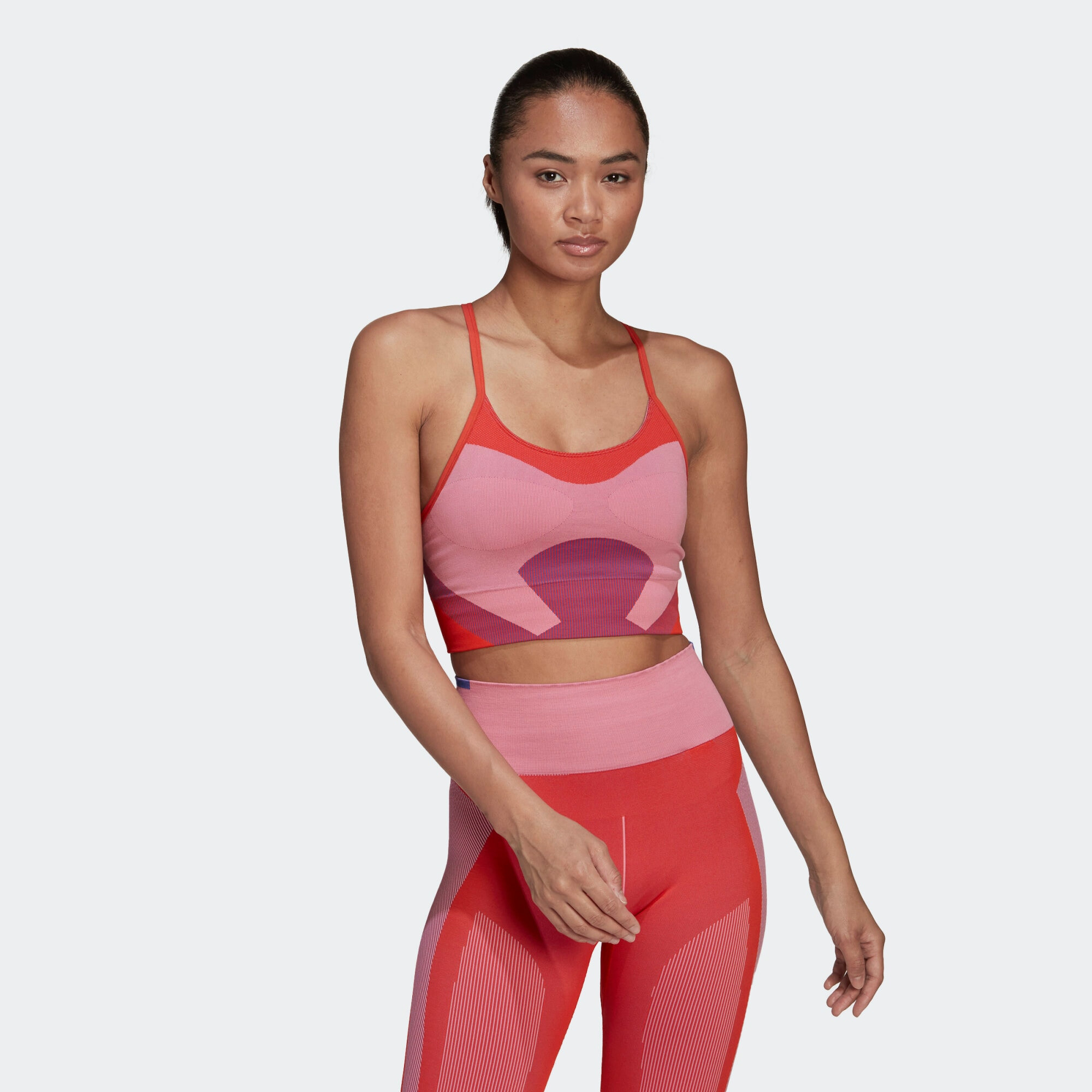 ADIDAS BY STELLA MCCARTNEY Sutien sport 'Stella McCartney TrueStrength' lila / roz / roșu - Pled.ro