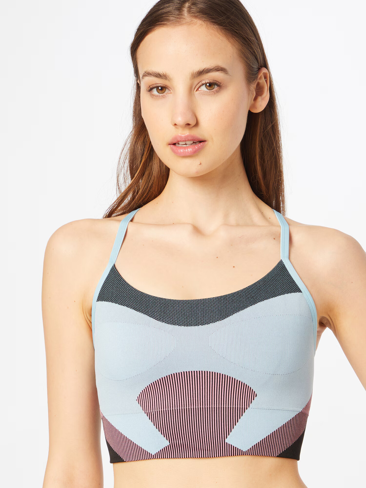 ADIDAS BY STELLA MCCARTNEY Sutien sport 'True Strength' albastru deschis / roșu bordeaux / negru - Pled.ro