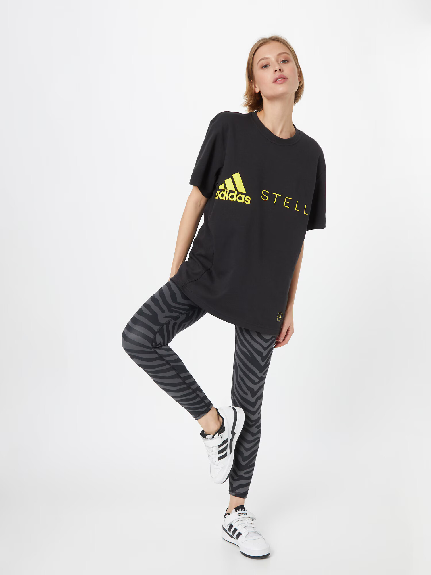 ADIDAS BY STELLA MCCARTNEY Tricou funcțional galben citron / negru - Pled.ro