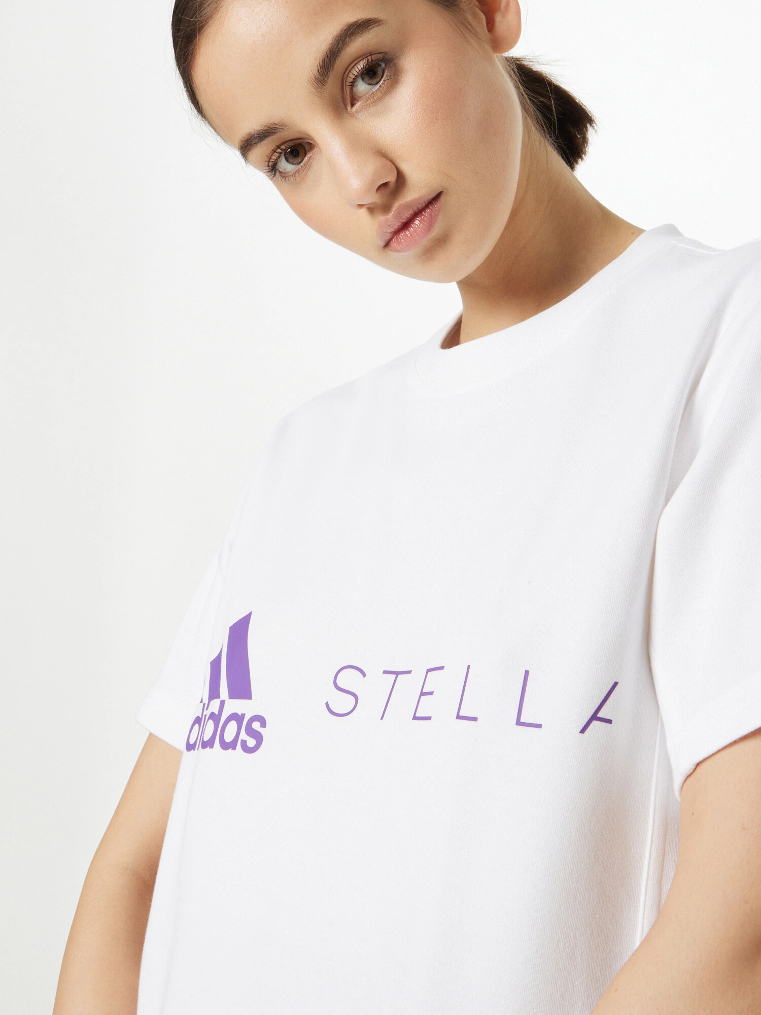 ADIDAS BY STELLA MCCARTNEY Tricou funcțional 'Logo' lila / alb - Pled.ro