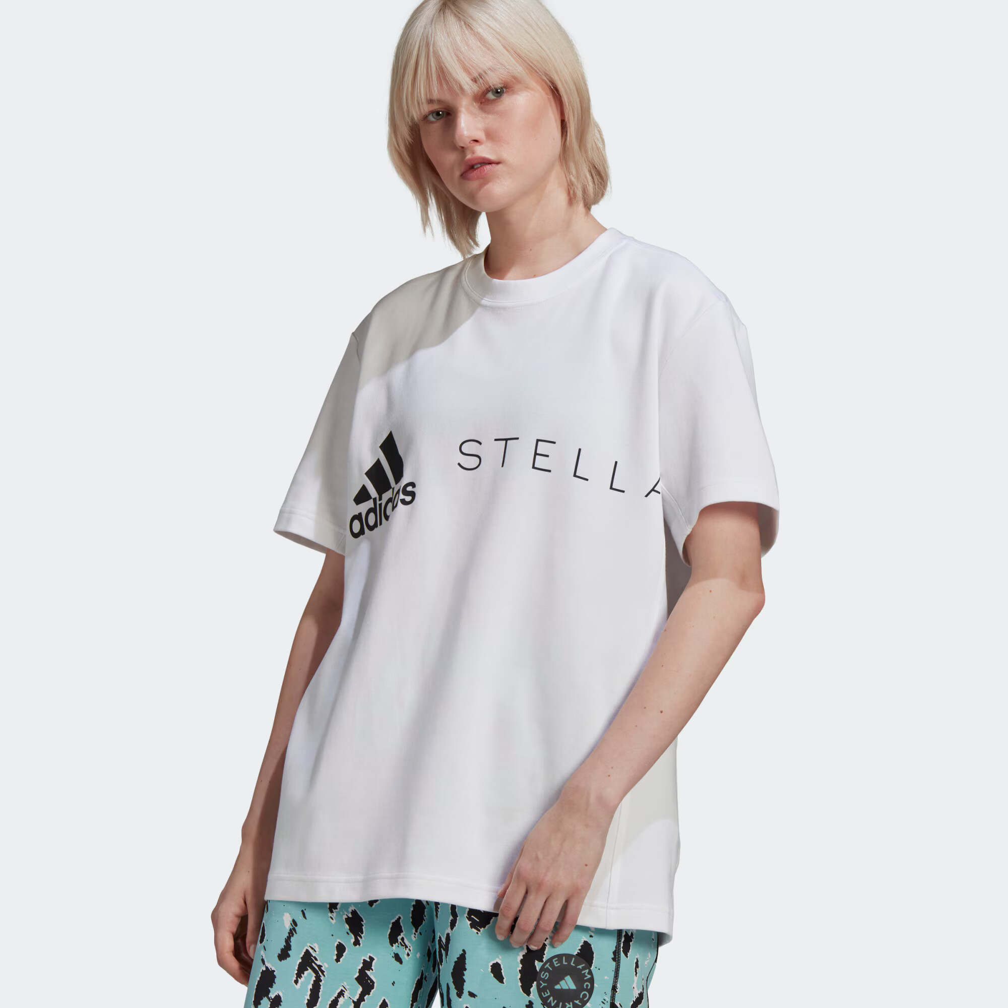 ADIDAS BY STELLA MCCARTNEY Tricou funcțional 'Logo' negru / alb - Pled.ro