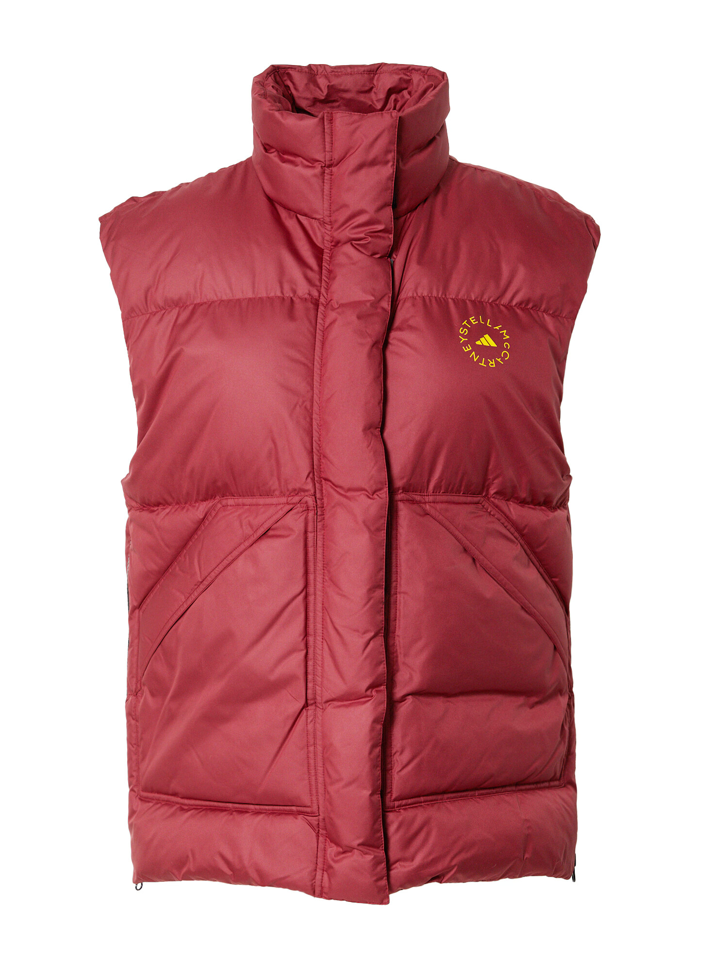 ADIDAS BY STELLA MCCARTNEY Vestă sport 'Padded Winter Gilet' galben curry / roșu burgundy - Pled.ro