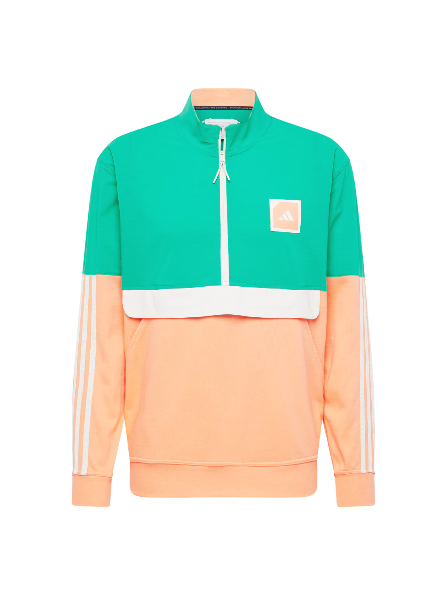 ADIDAS GOLF Bluză cu fermoar sport verde / corai / alb - Pled.ro