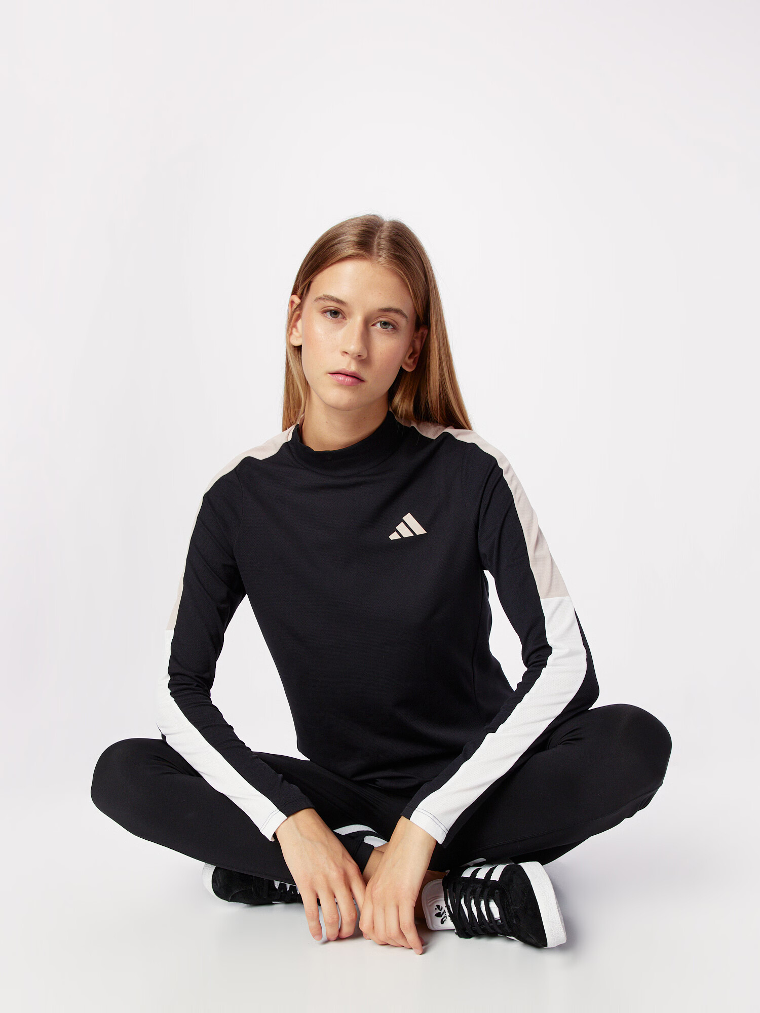 ADIDAS GOLF Tricou funcțional bej / negru / alb - Pled.ro