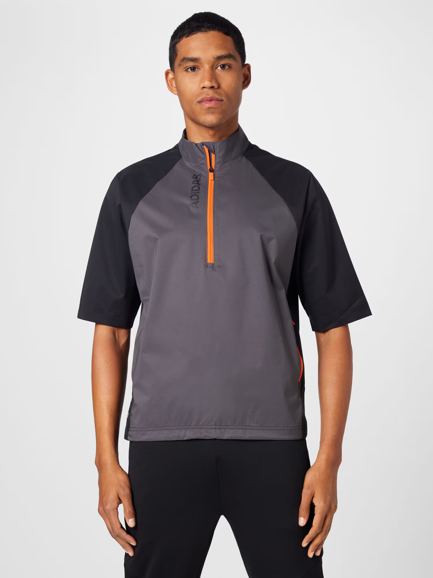 ADIDAS GOLF Tricou funcțional gri închis / portocaliu / negru - Pled.ro