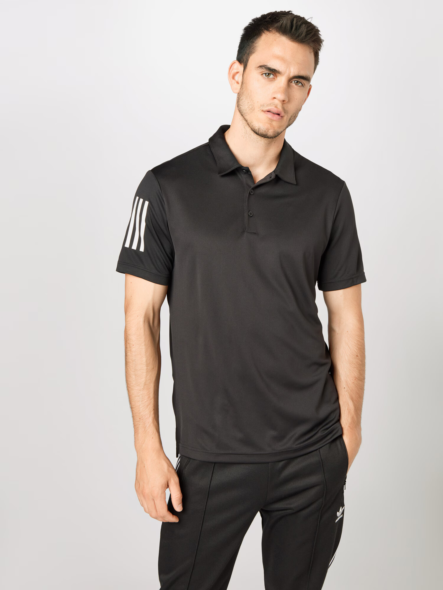 ADIDAS GOLF Tricou funcțional negru / alb - Pled.ro