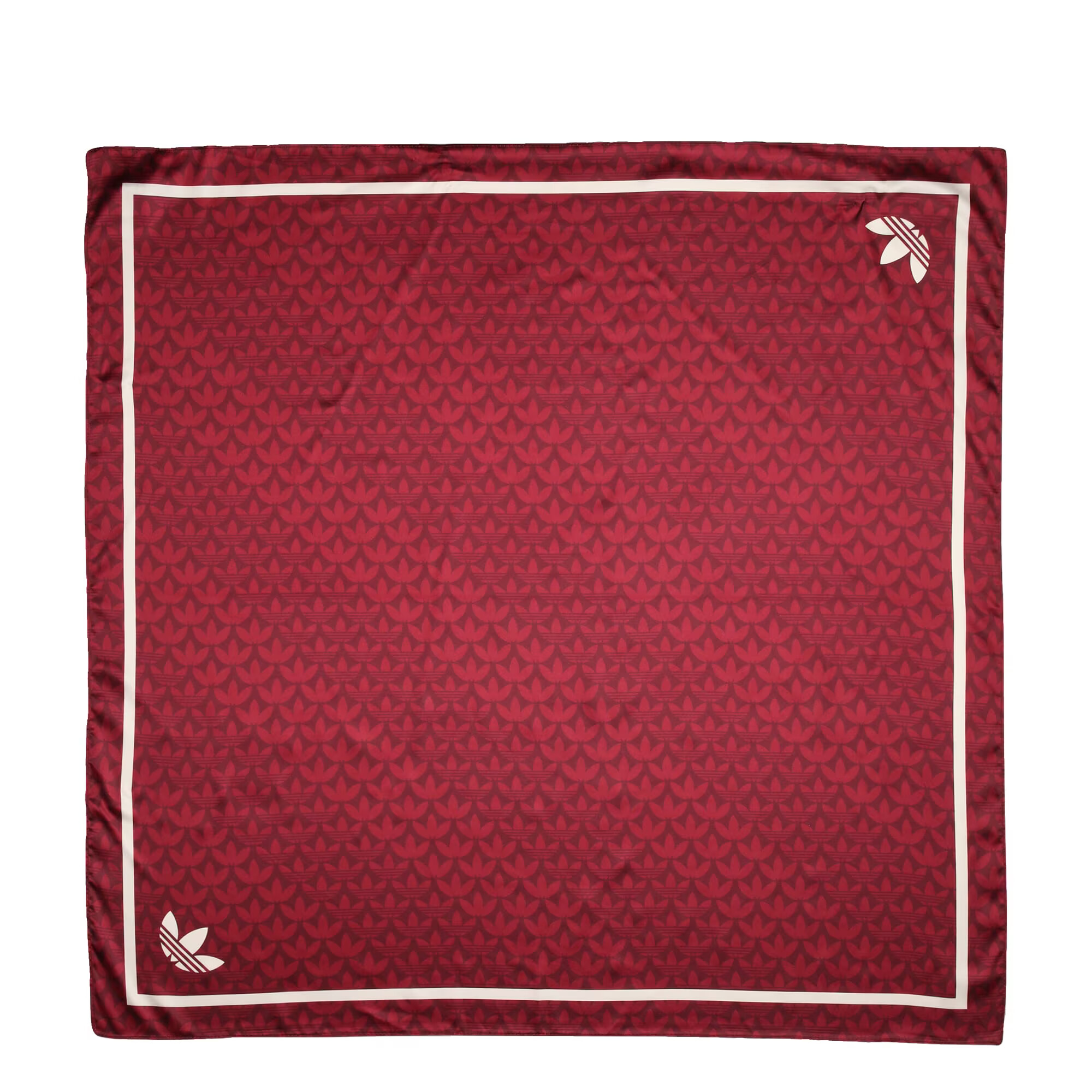 ADIDAS ORIGINALS Batistă 'Trefoil Jacquard Monogram Head Scarf' roșu / sângeriu / alb - Pled.ro