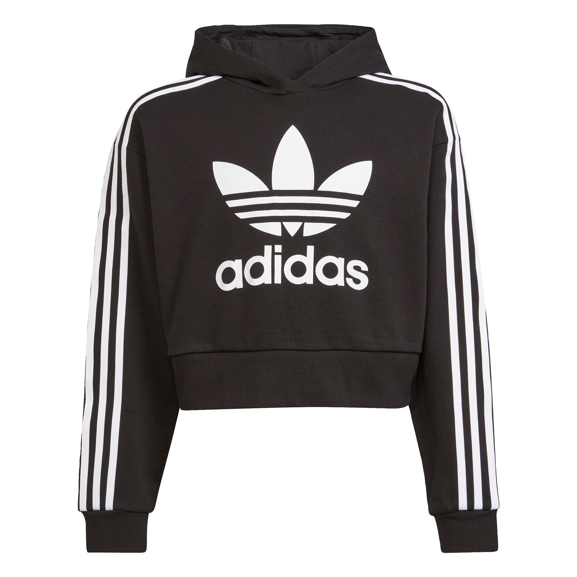 ADIDAS ORIGINALS Bluză de molton 'Adicolor ' negru / alb - Pled.ro