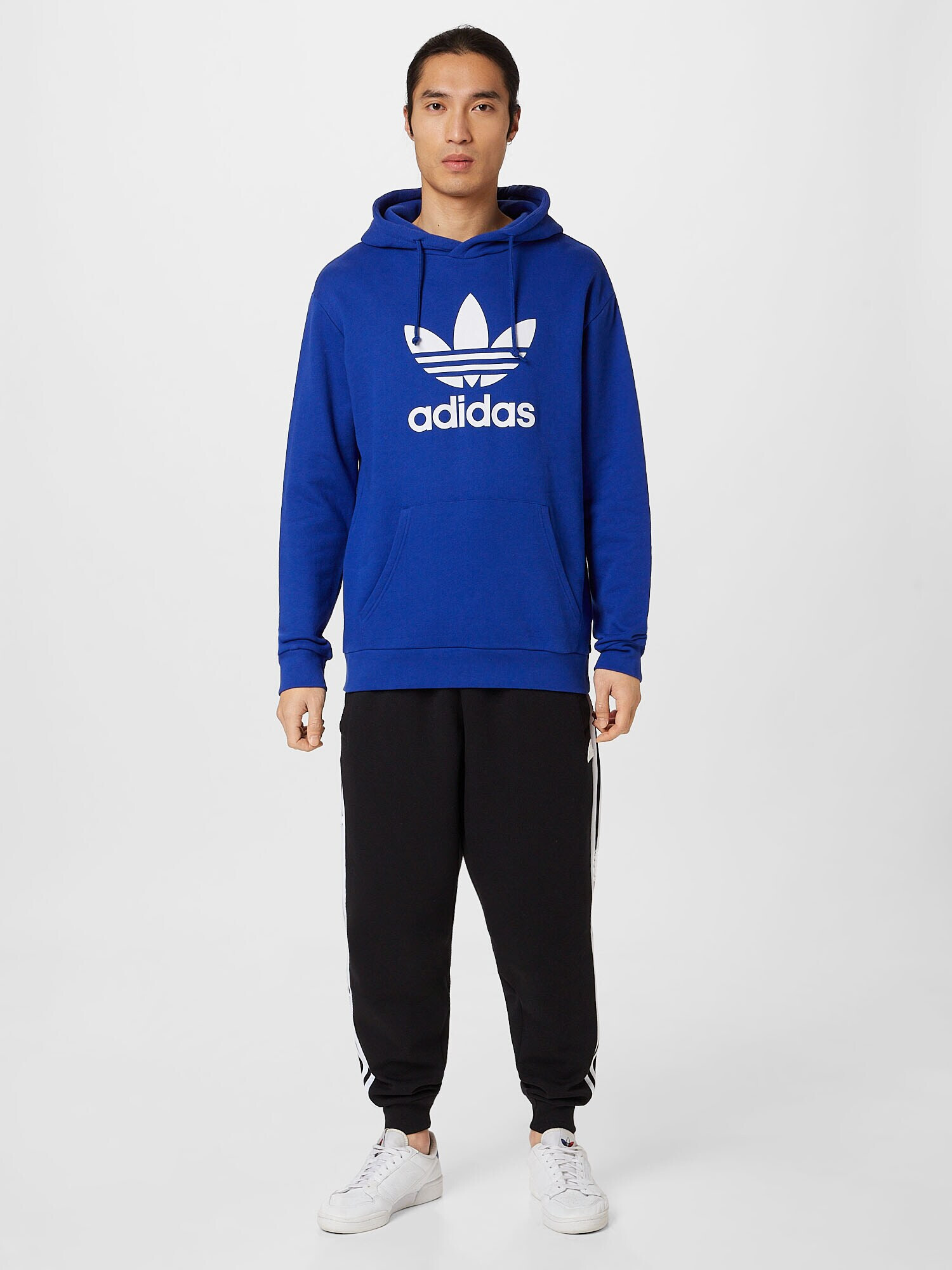 ADIDAS ORIGINALS Bluză de molton albastru închis / alb - Pled.ro