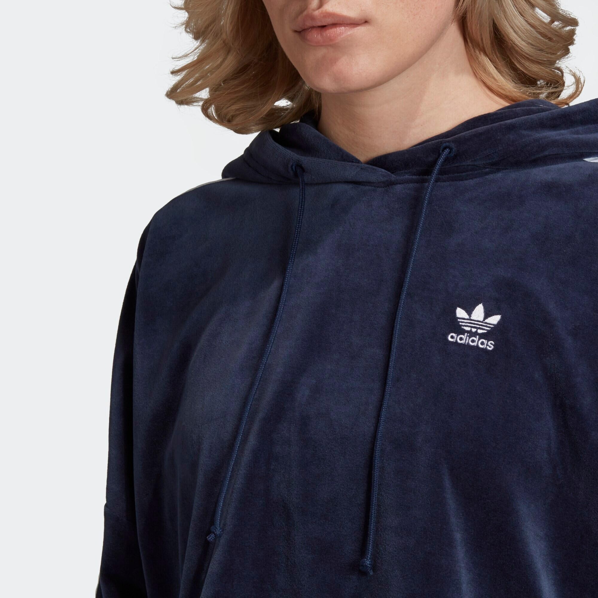 ADIDAS ORIGINALS Bluză de molton albastru închis / alb - Pled.ro