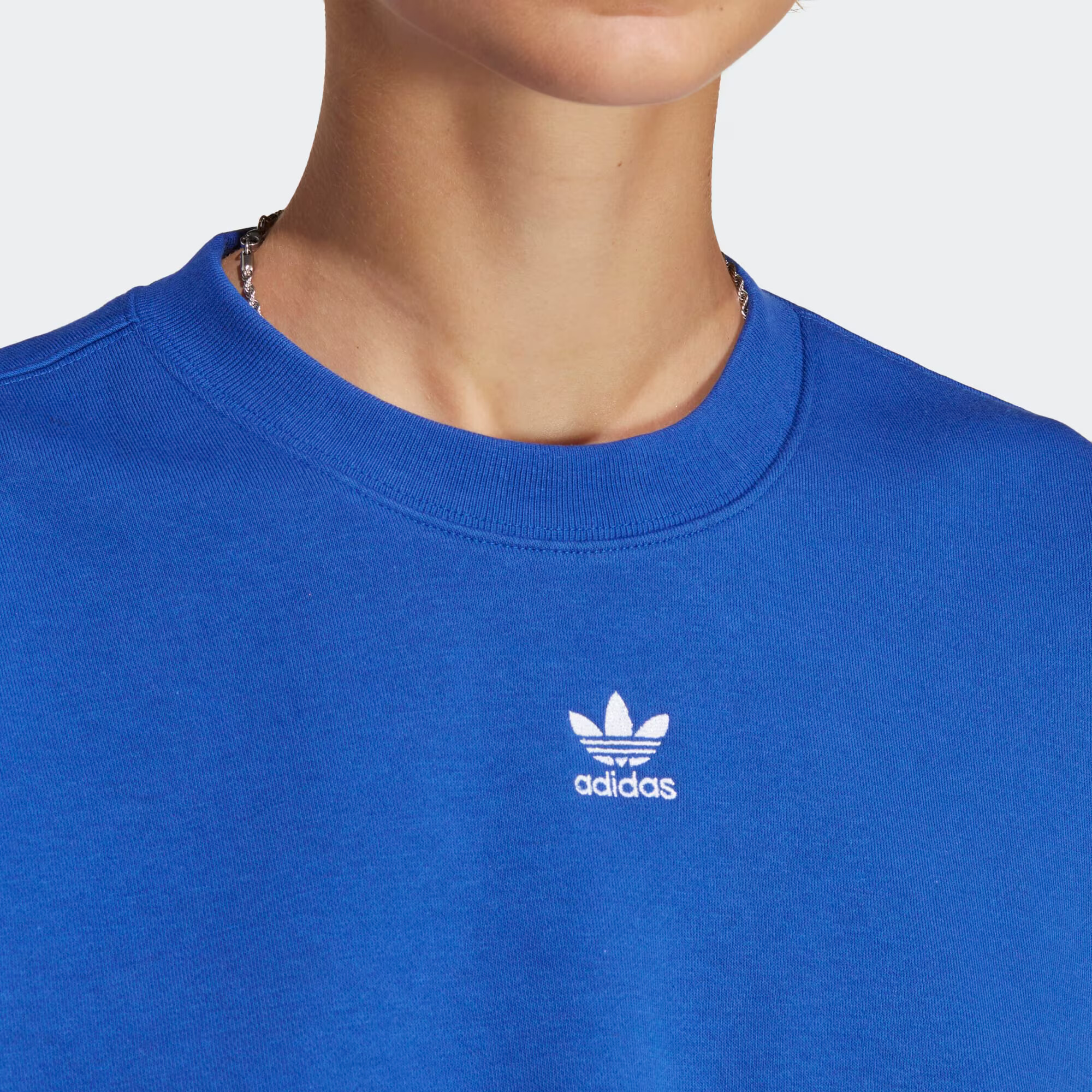 ADIDAS ORIGINALS Bluză de molton 'Essentials' albastru / alb - Pled.ro