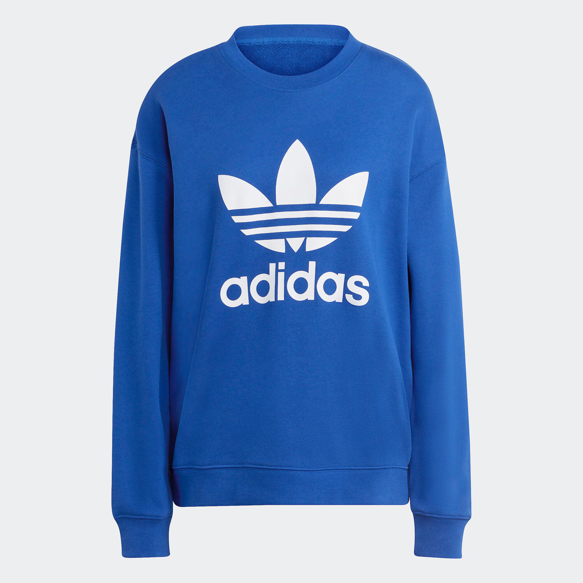 ADIDAS ORIGINALS Bluză de molton 'Trefoil Crew' albastru regal / alb - Pled.ro