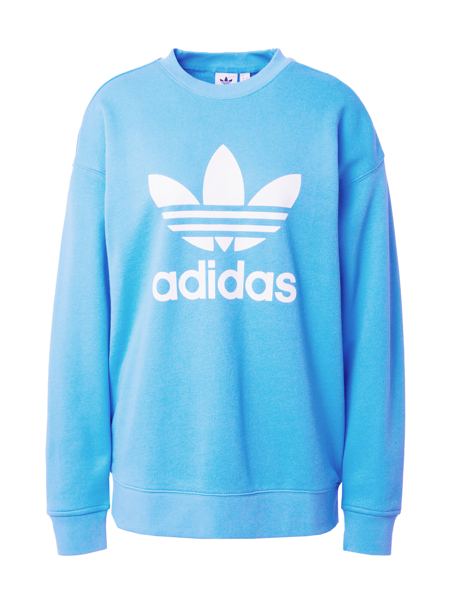 ADIDAS ORIGINALS Bluză de molton 'Trefoil Crew' azuriu / alb - Pled.ro