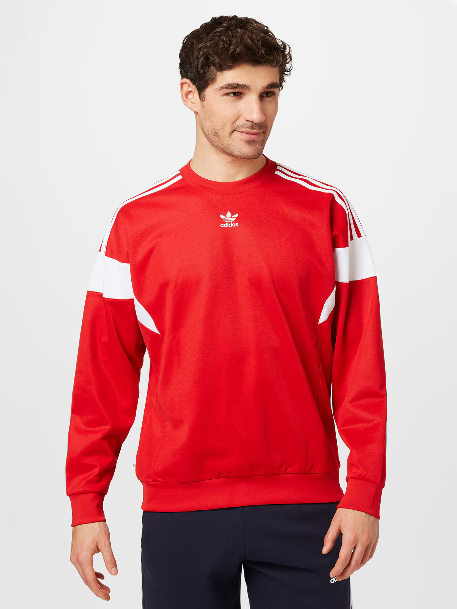 ADIDAS ORIGINALS Bluză de molton sângeriu / alb - Pled.ro