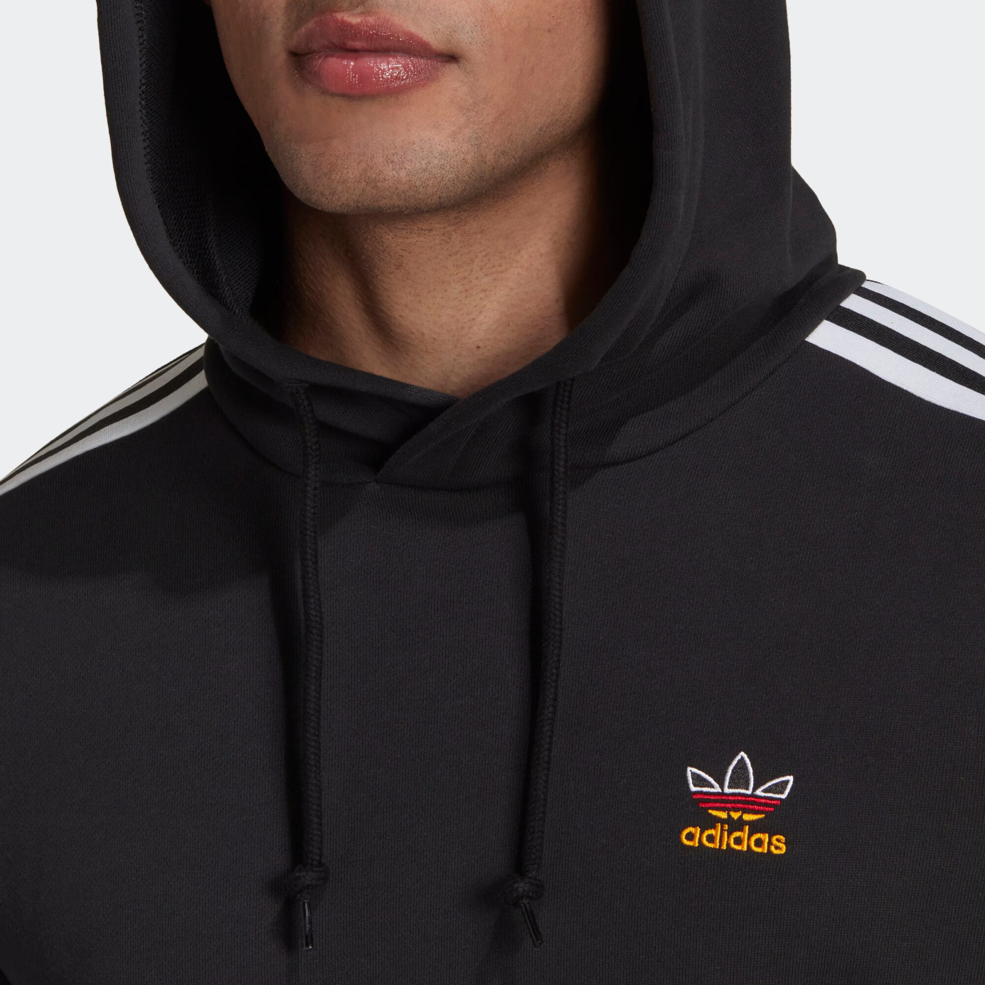 ADIDAS ORIGINALS Bluză de molton '3-Stripes' galben / roșu cireș / negru / alb - Pled.ro