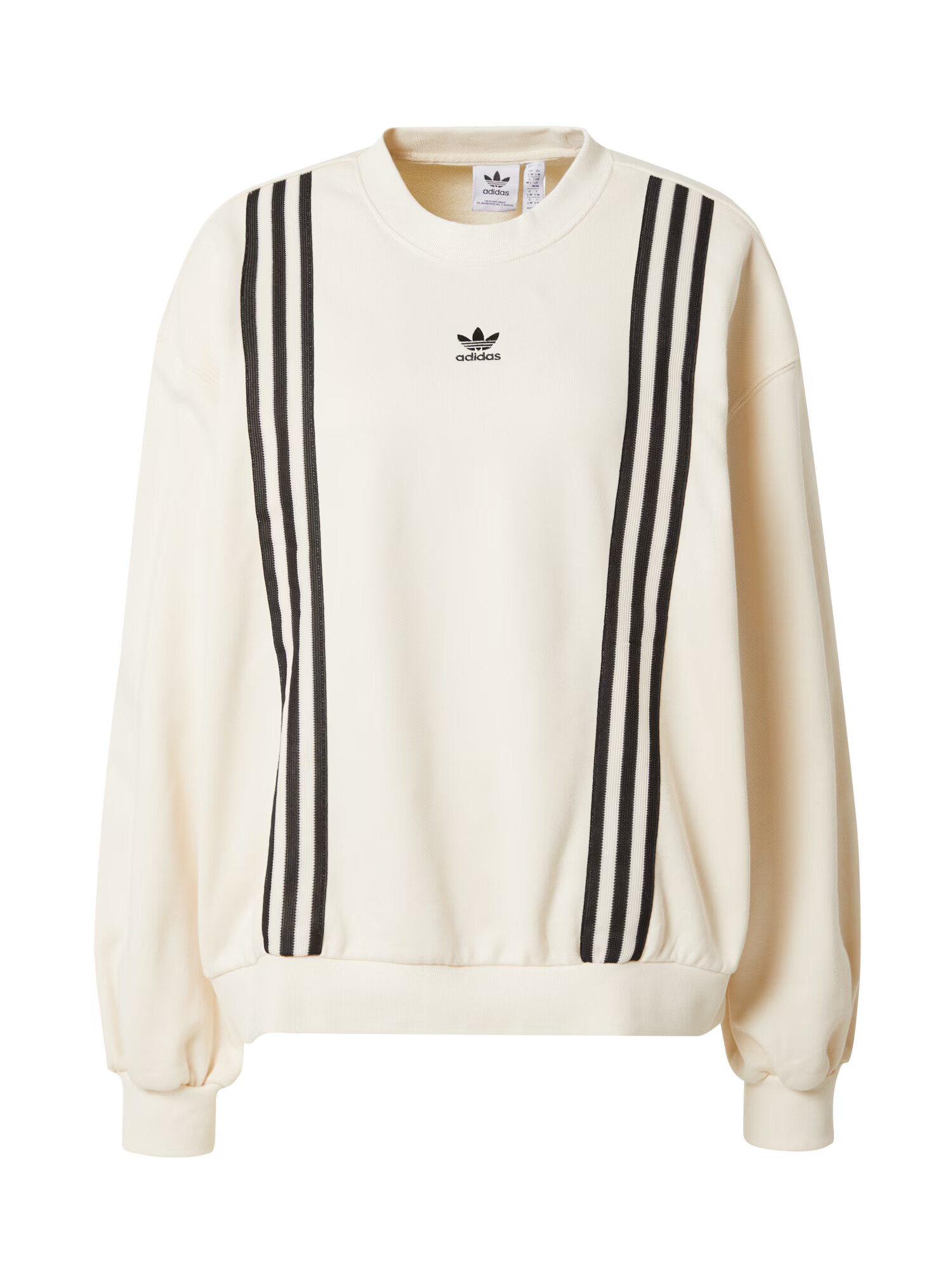 ADIDAS ORIGINALS Bluză de molton 'Adicolor 70S 3-Stripes' negru / alb - Pled.ro