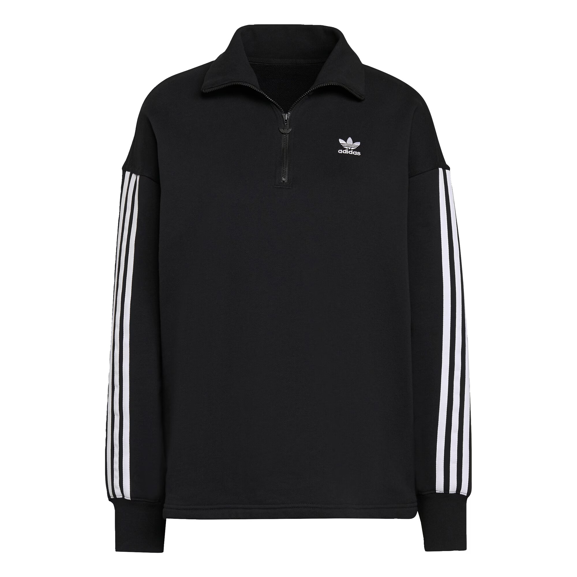 ADIDAS ORIGINALS Bluză de molton negru / alb - Pled.ro