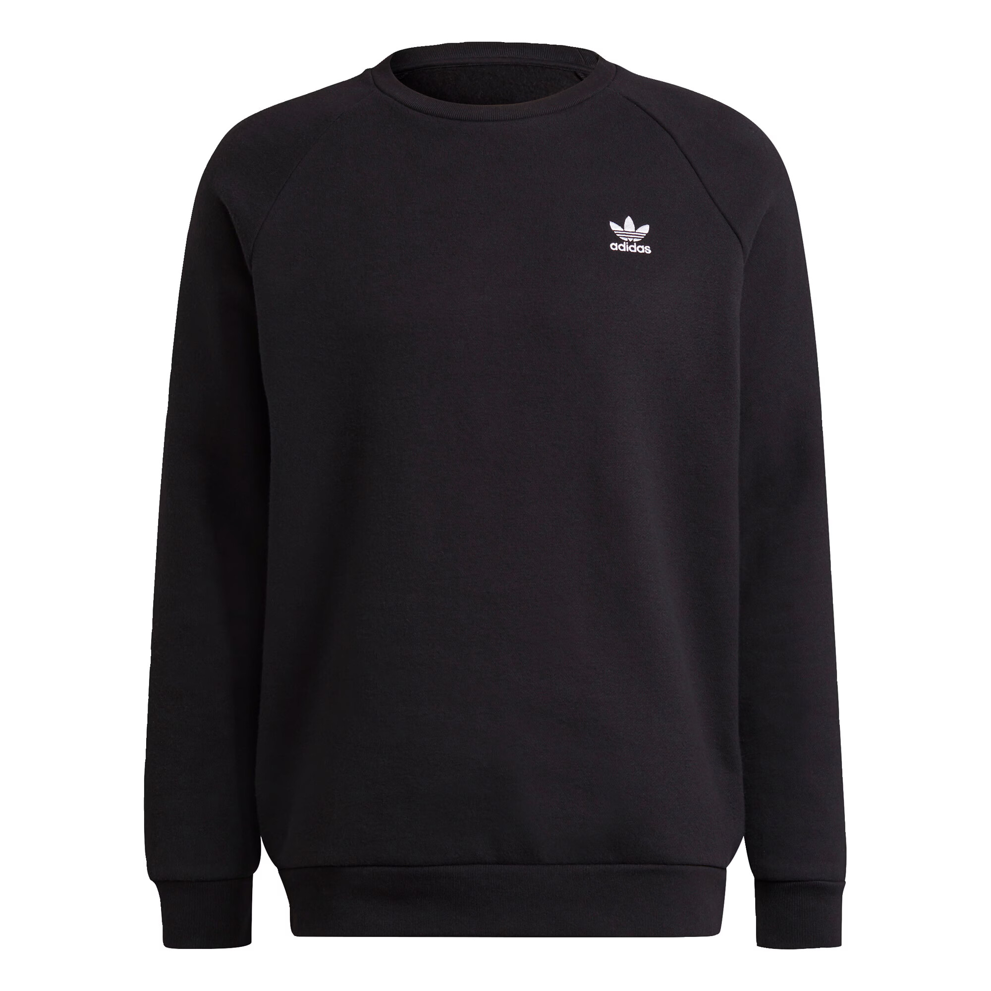 ADIDAS ORIGINALS Bluză de molton 'Adicolor Essentials Trefoil' negru / alb - Pled.ro