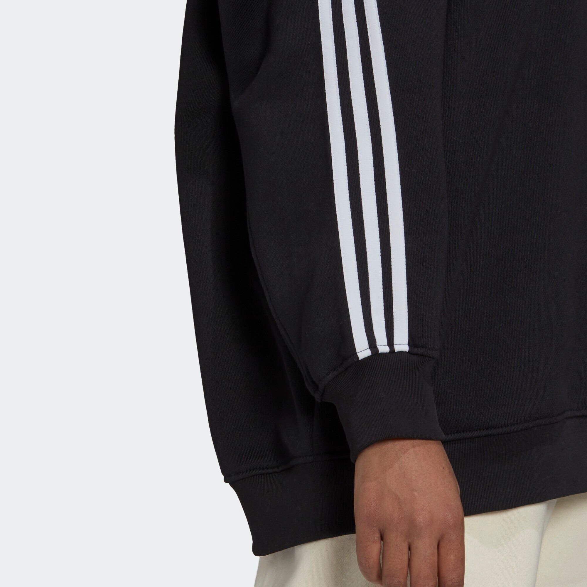 ADIDAS ORIGINALS Bluză de molton negru / alb - Pled.ro