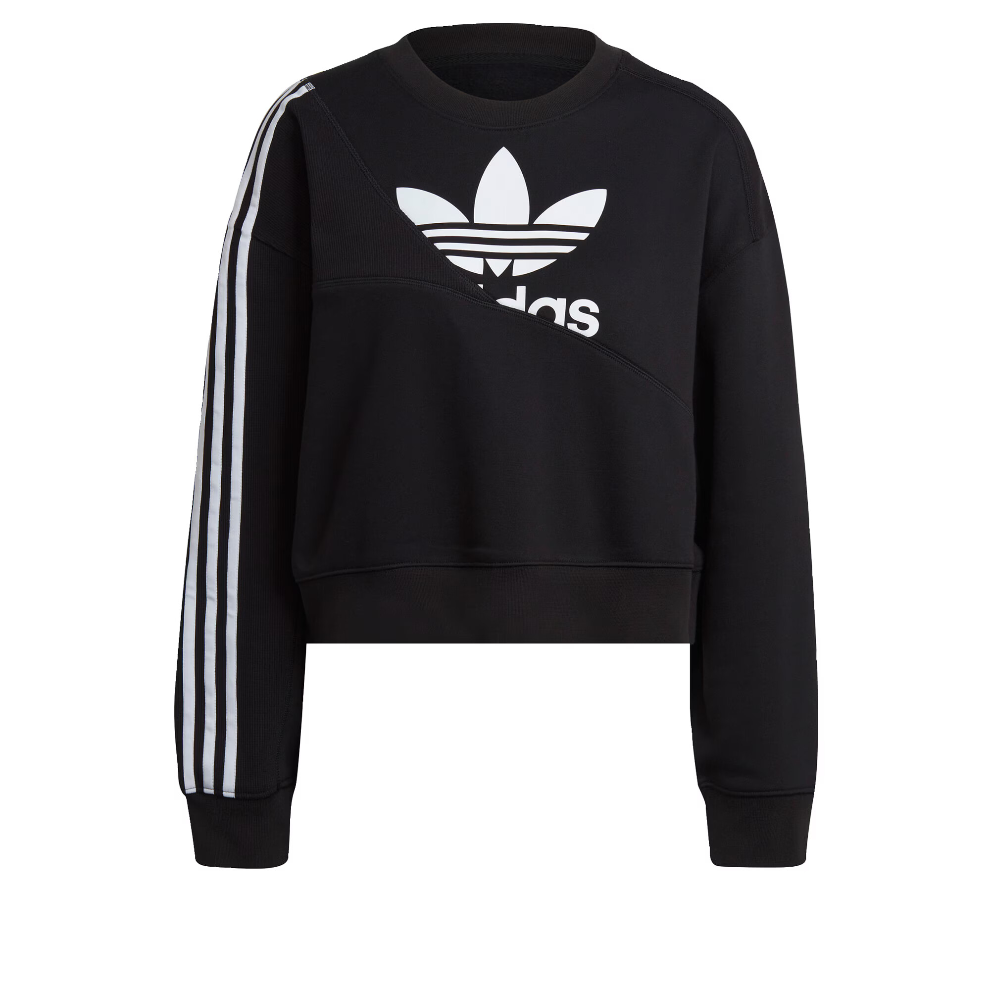 ADIDAS ORIGINALS Bluză de molton negru / alb - Pled.ro