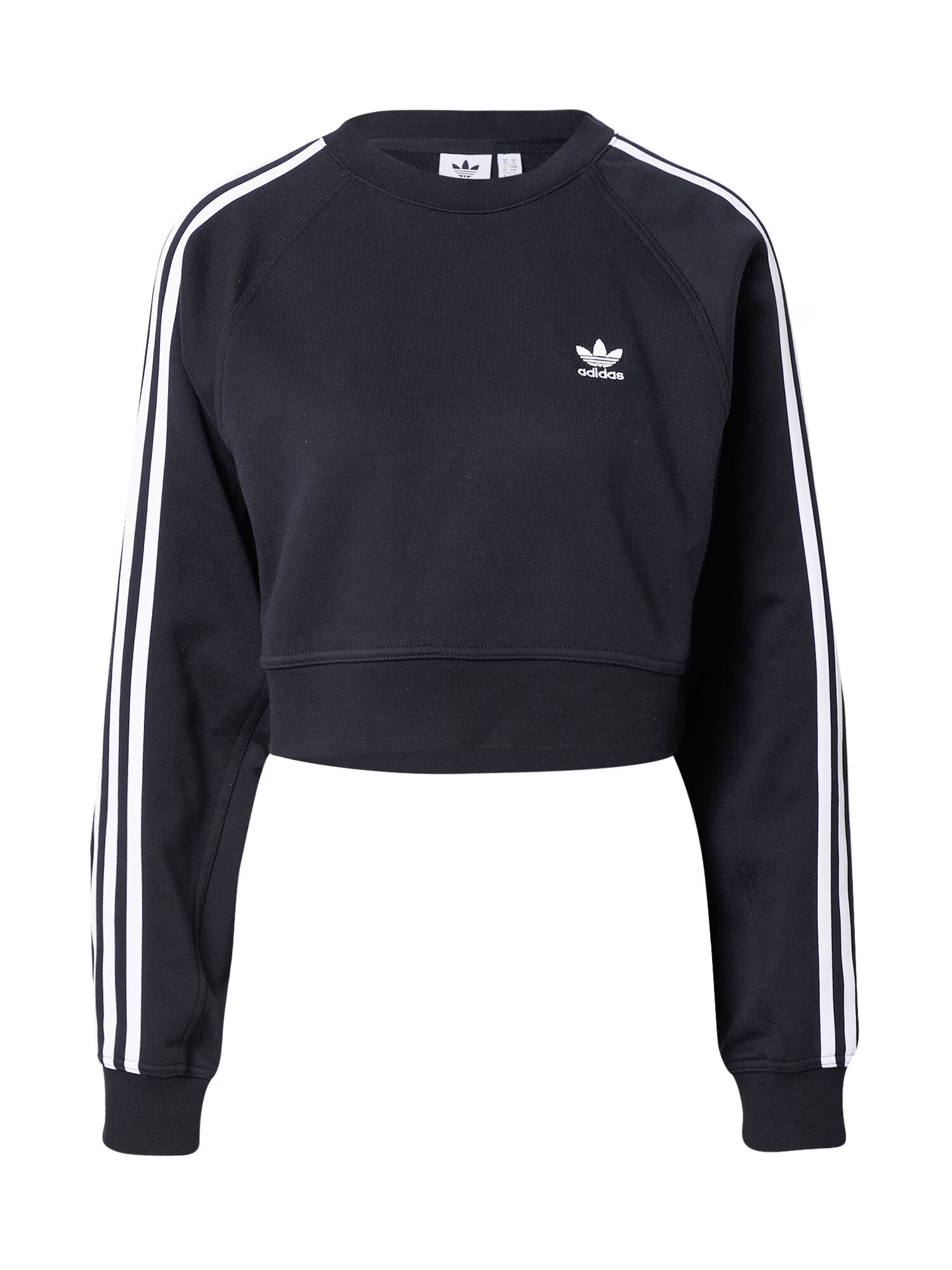 ADIDAS ORIGINALS Bluză de molton negru / alb - Pled.ro